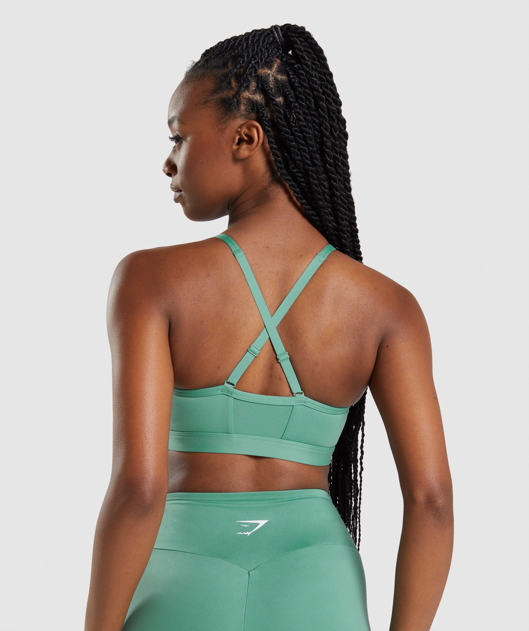 Green Women's Gymshark Ruched Sports Bra | CWGMJH-176