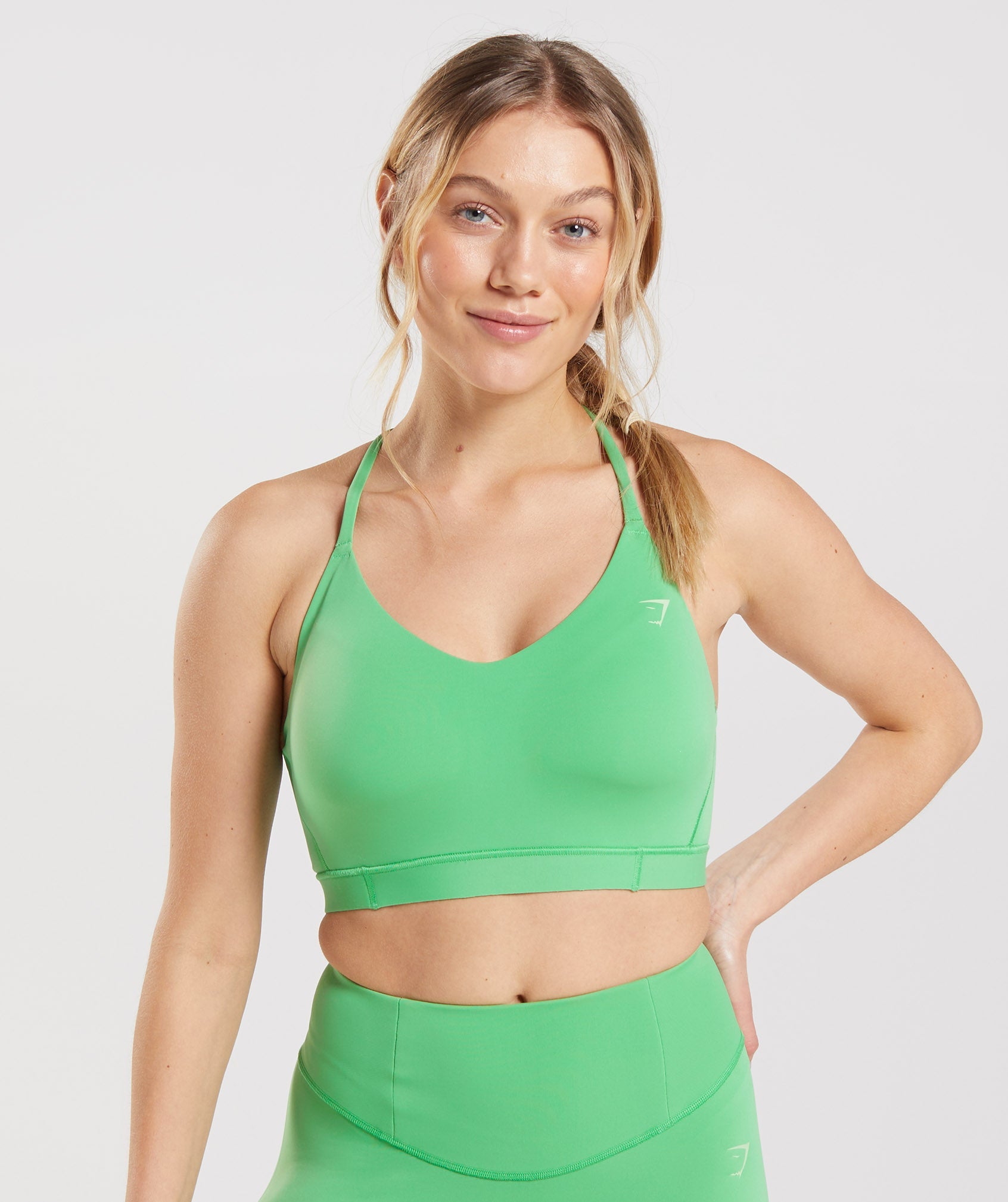 Green Women\'s Gymshark Studio Sports Bra | CAMTKS-576