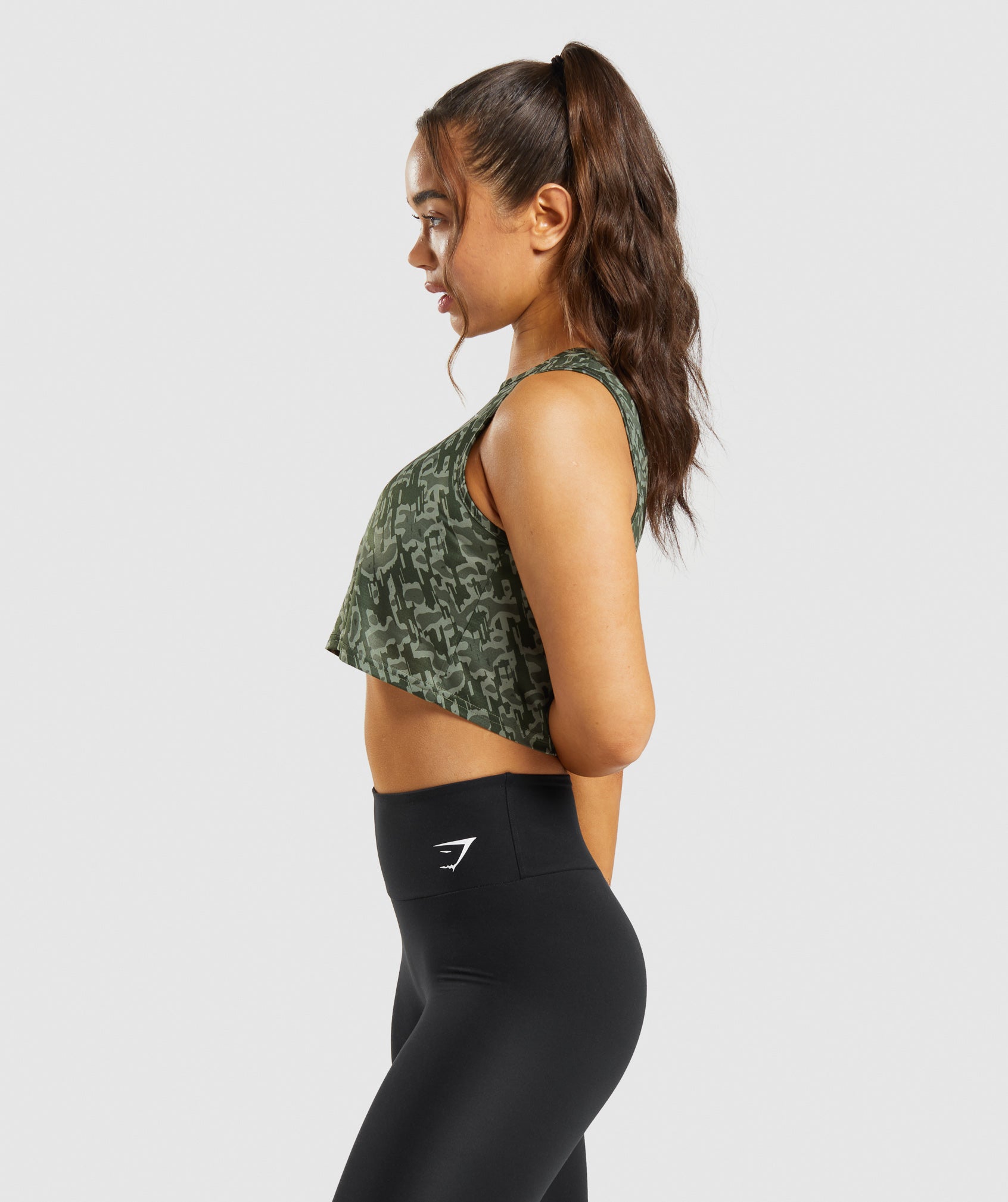 Green Women's Gymshark Training Crop Tanks | RCUIKO-569