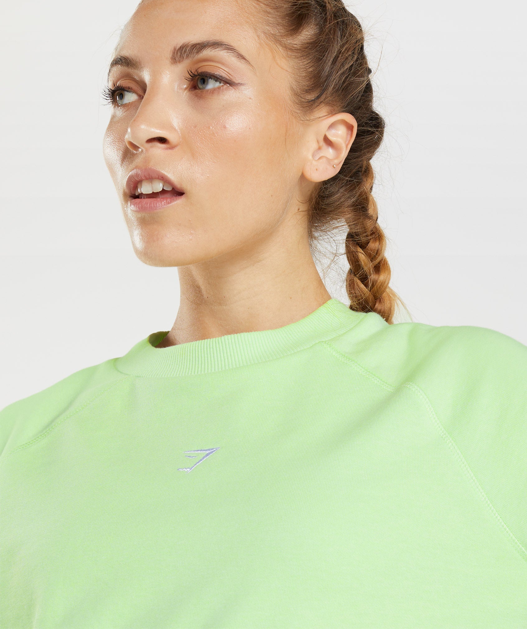 Green Women's Gymshark Training Cropped Sweaters | KPGMTB-041