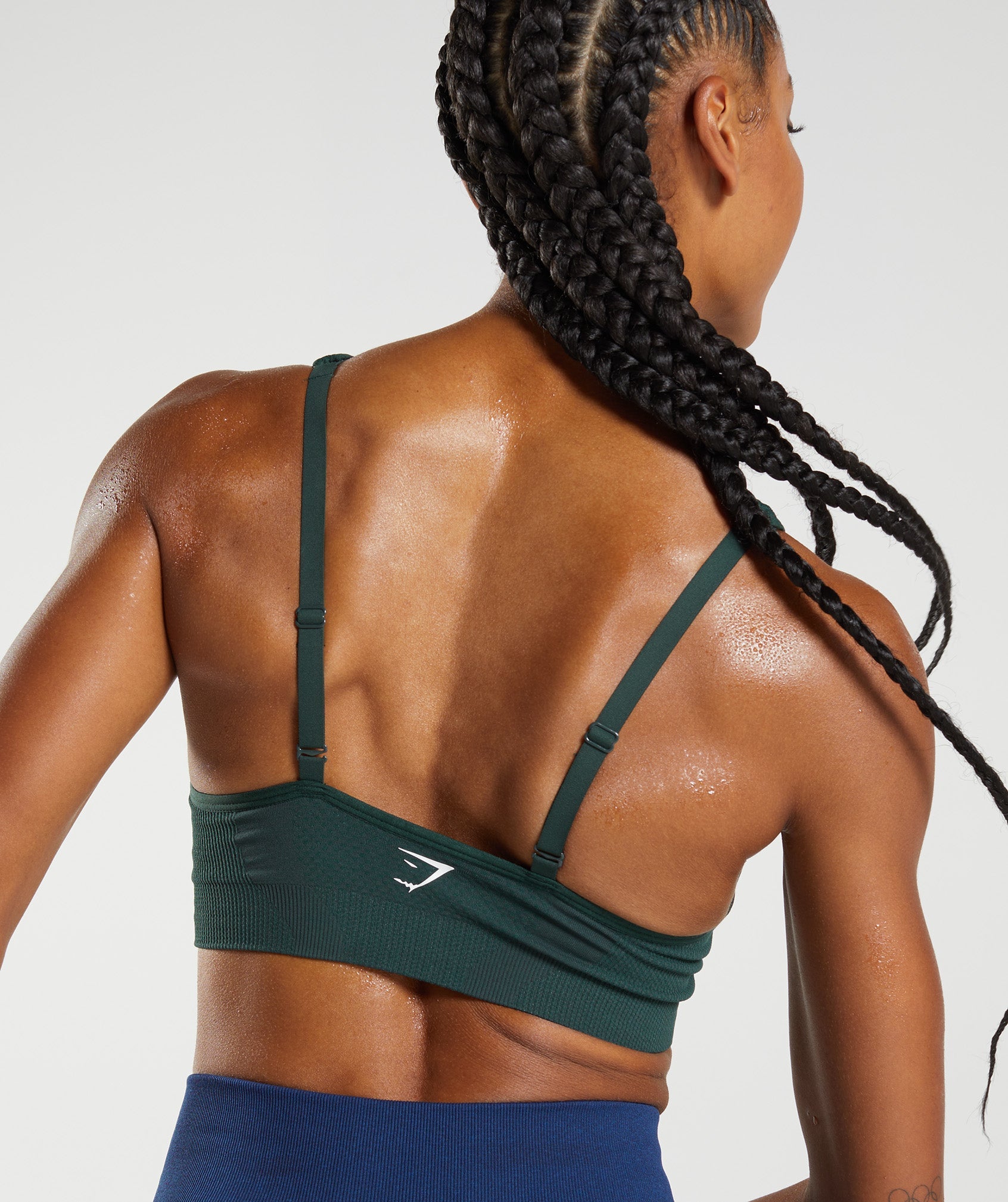 Green Women's Gymshark Vital Seamless 2.0 V Neck Sports Bra | EQOSWG-097