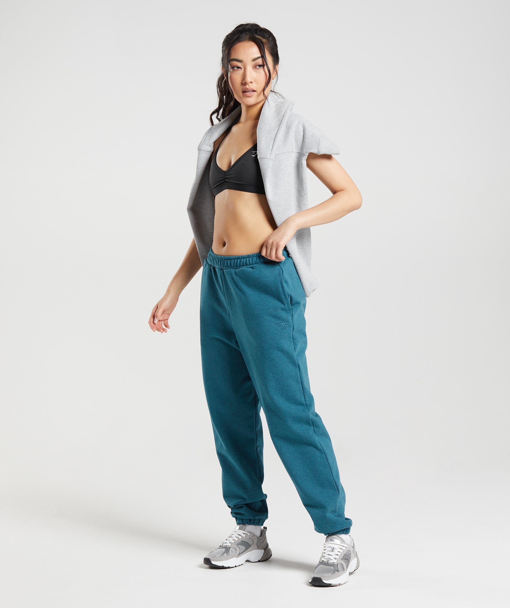 Grey Blue Women's Gymshark Rest Day Sweats Jogger | BWCUZJ-902