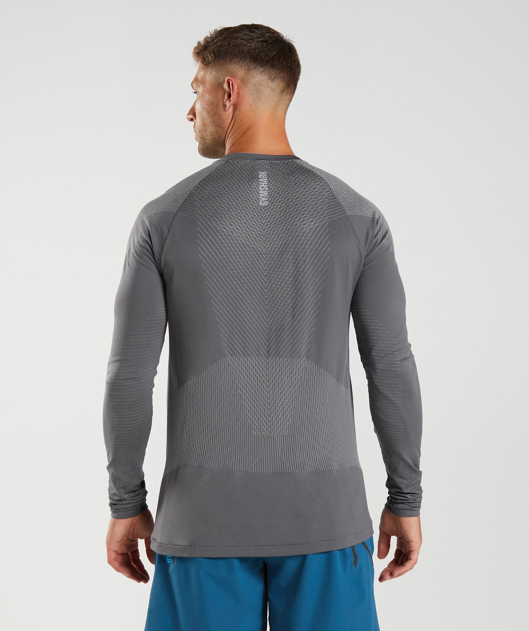 Grey Men's Gymshark Apex Seamless Long Sleeve T Shirts | THBXYS-391