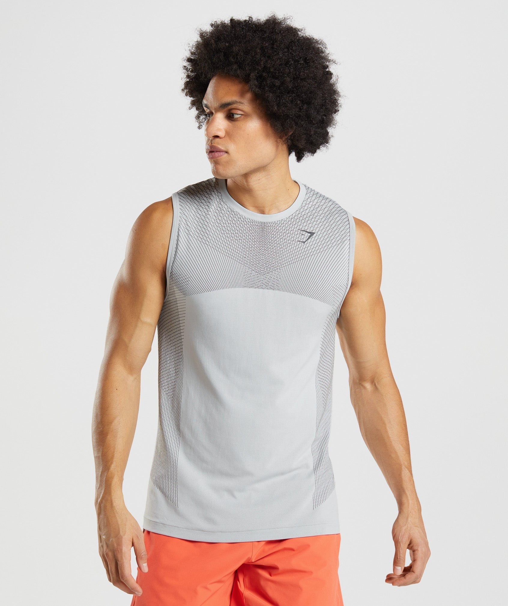 Grey Men's Gymshark Apex Seamless Tanks | QFOYHN-381