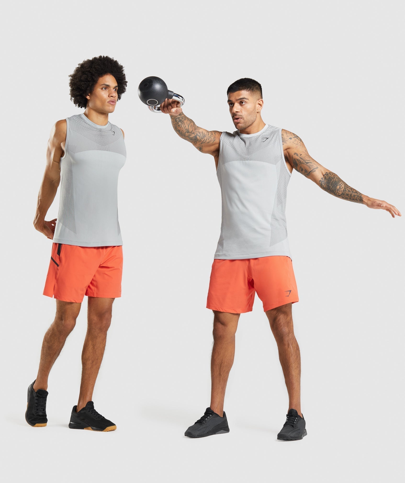 Grey Men's Gymshark Apex Seamless Tanks | QFOYHN-381