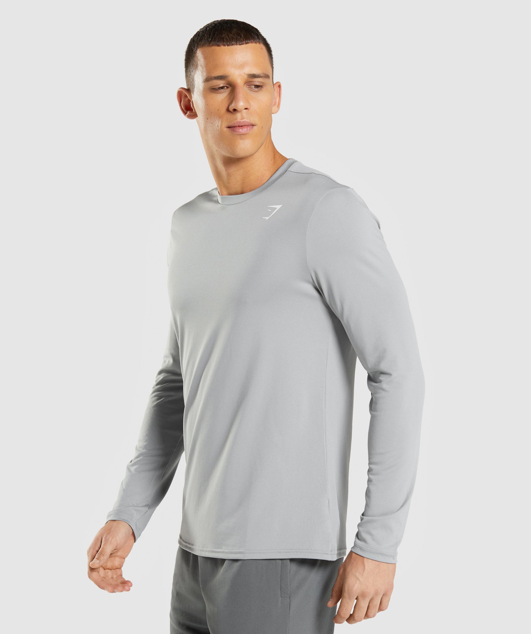 Grey Men's Gymshark Arrival Long Sleeve T Shirts | LXAPKY-325