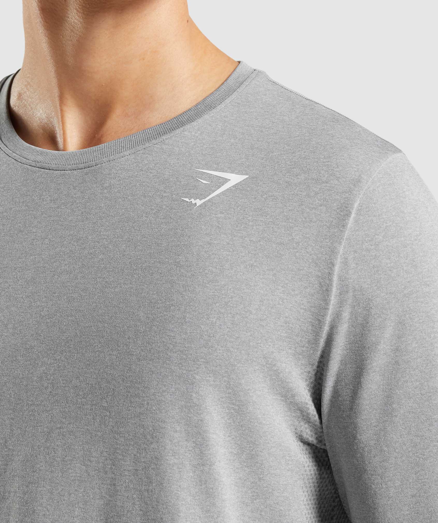 Grey Men's Gymshark Arrival Seamless Long Sleeve T Shirts | RCBEHJ-956