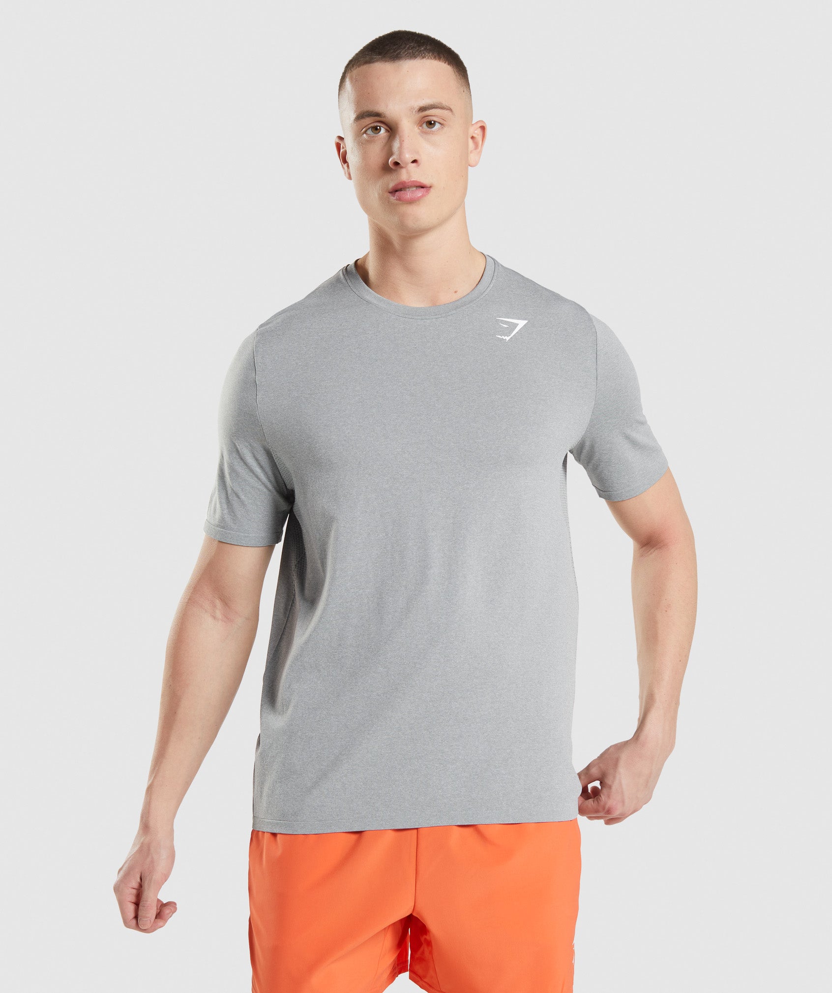 Grey Men\'s Gymshark Arrival Seamless T Shirts | HUTRAI-472