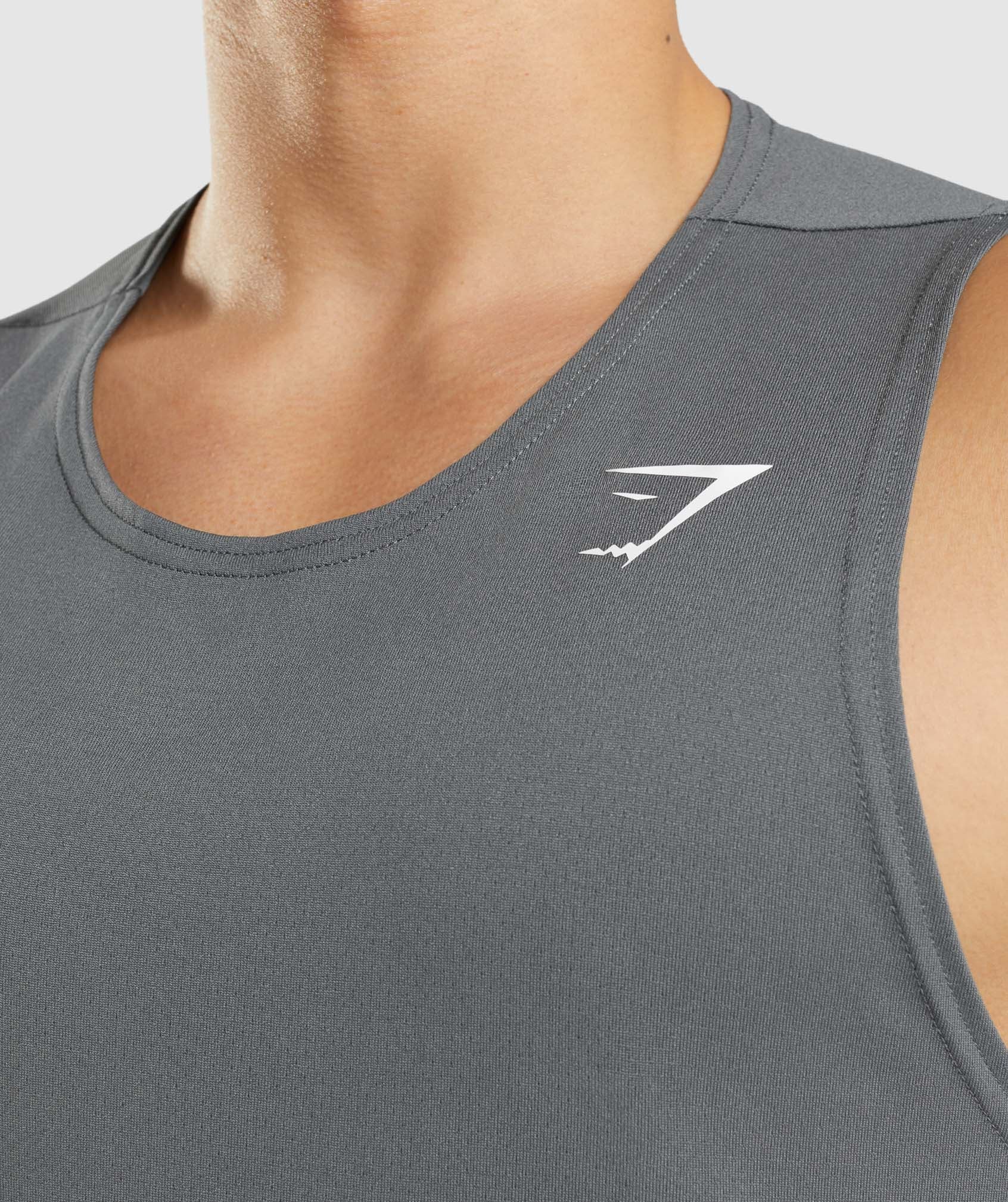 Grey Men's Gymshark Arrival Tanks | KNQXLY-573