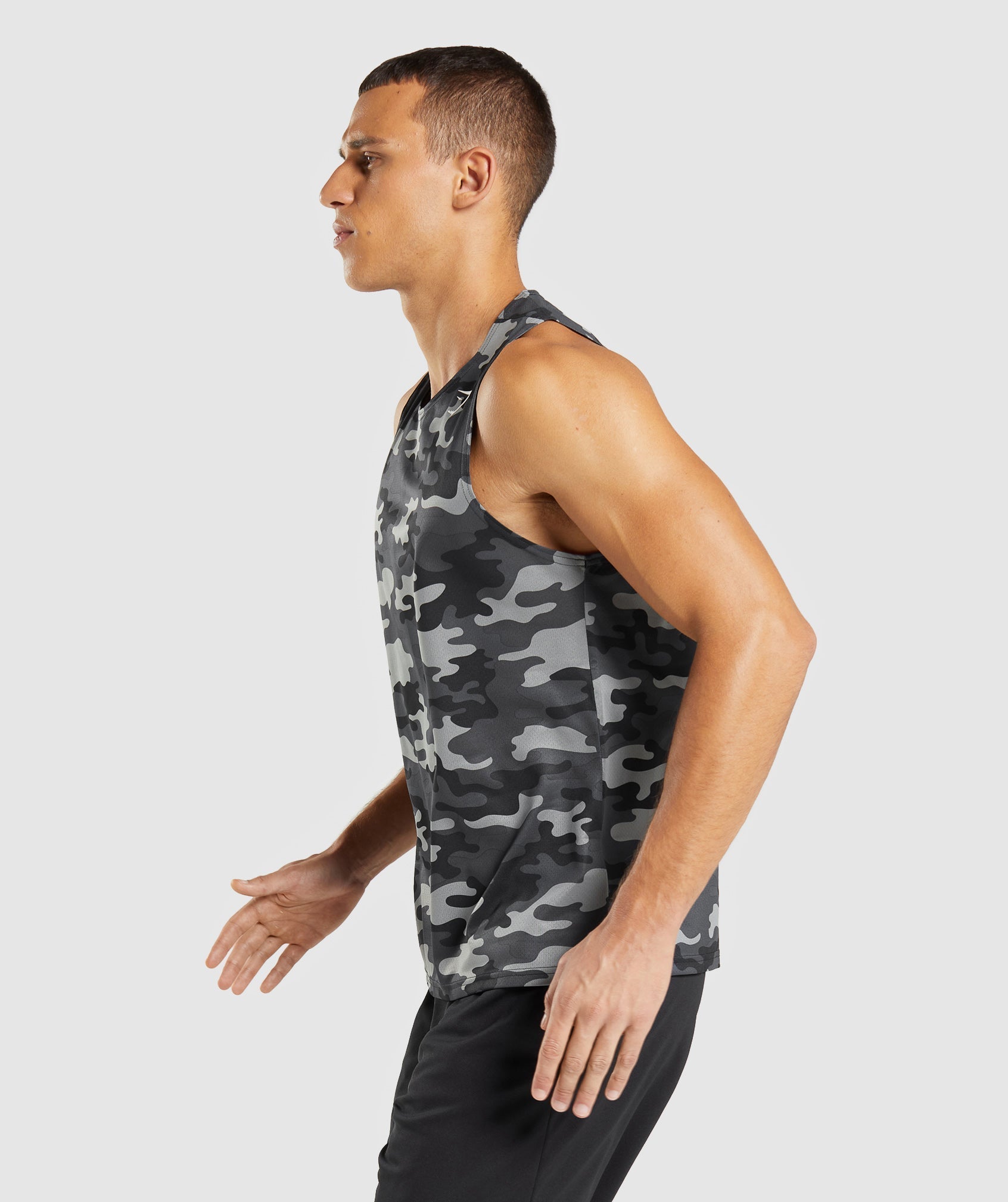 Grey Men's Gymshark Arrival Tanks | PUKDER-089