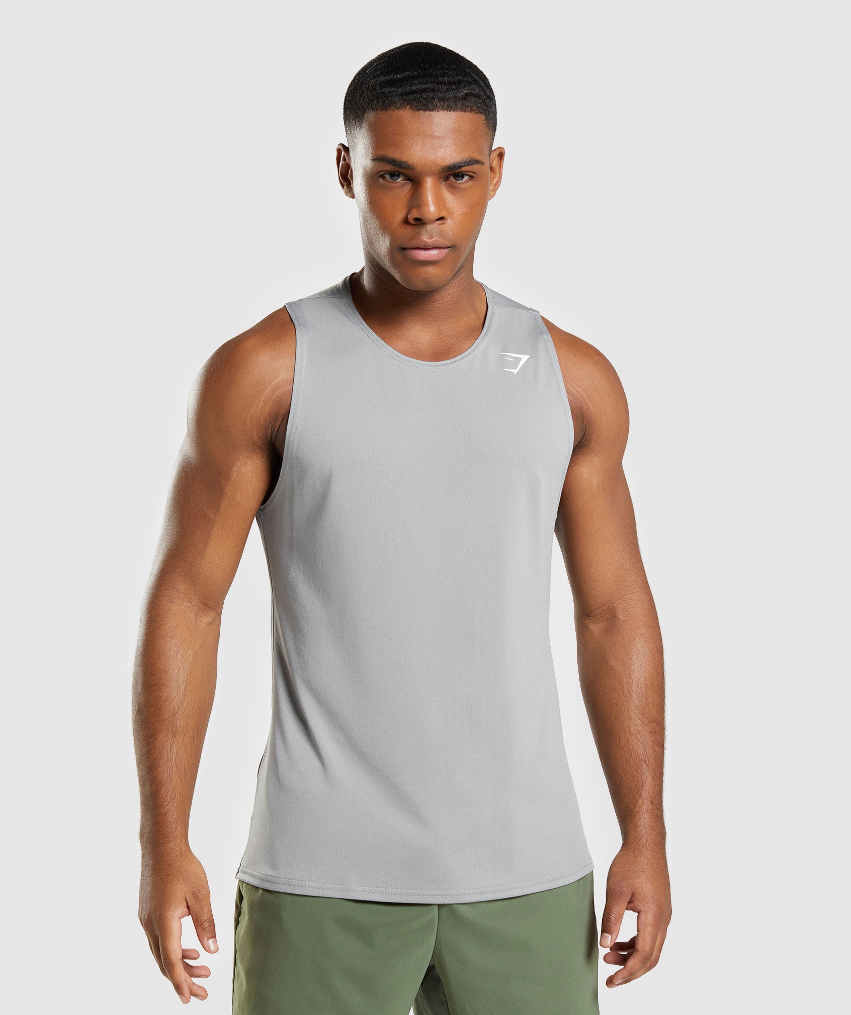 Grey Men\'s Gymshark Arrival Tanks | TGJHFD-853