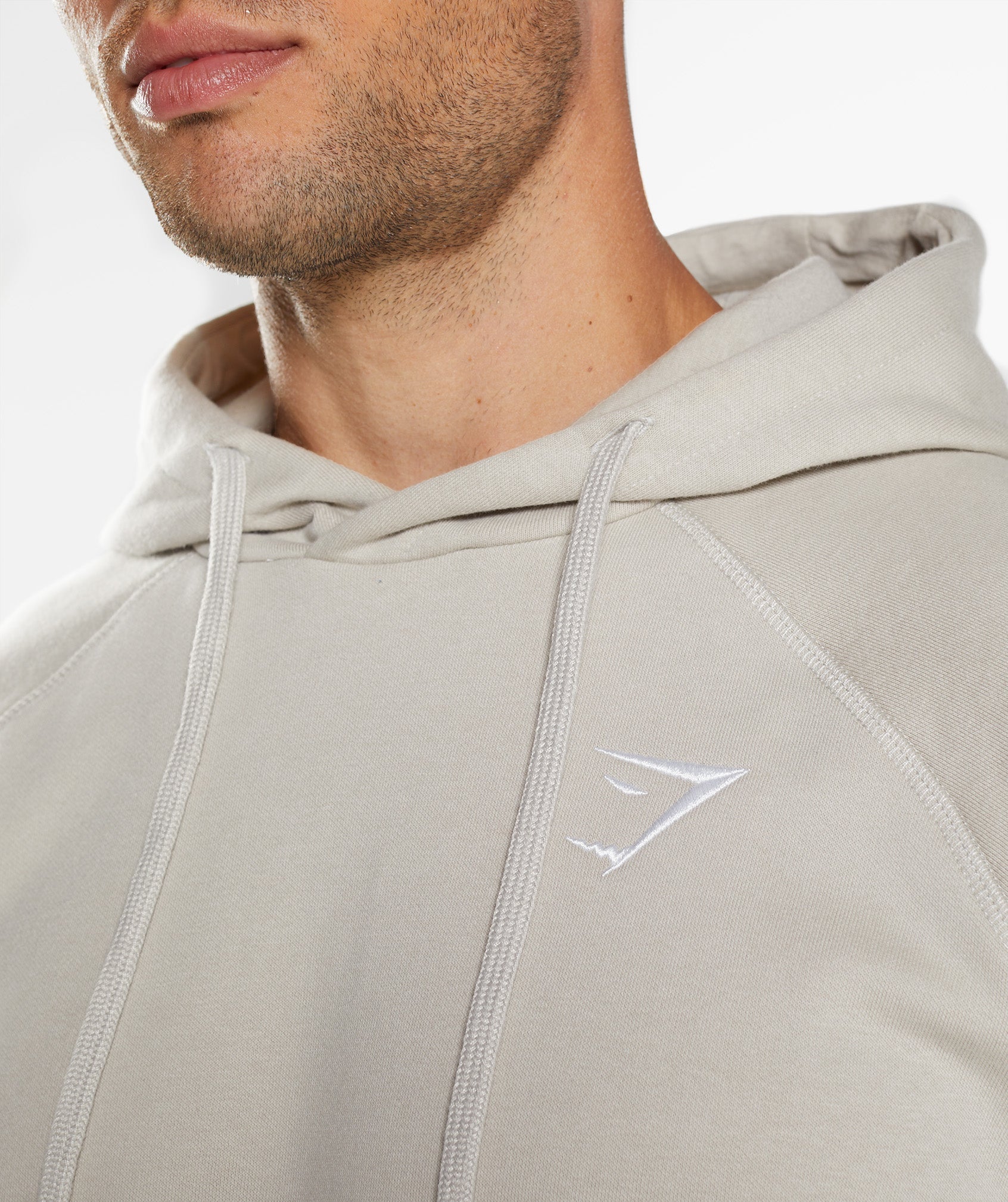 Grey Men's Gymshark Crest Hoodie | UFSVYJ-843