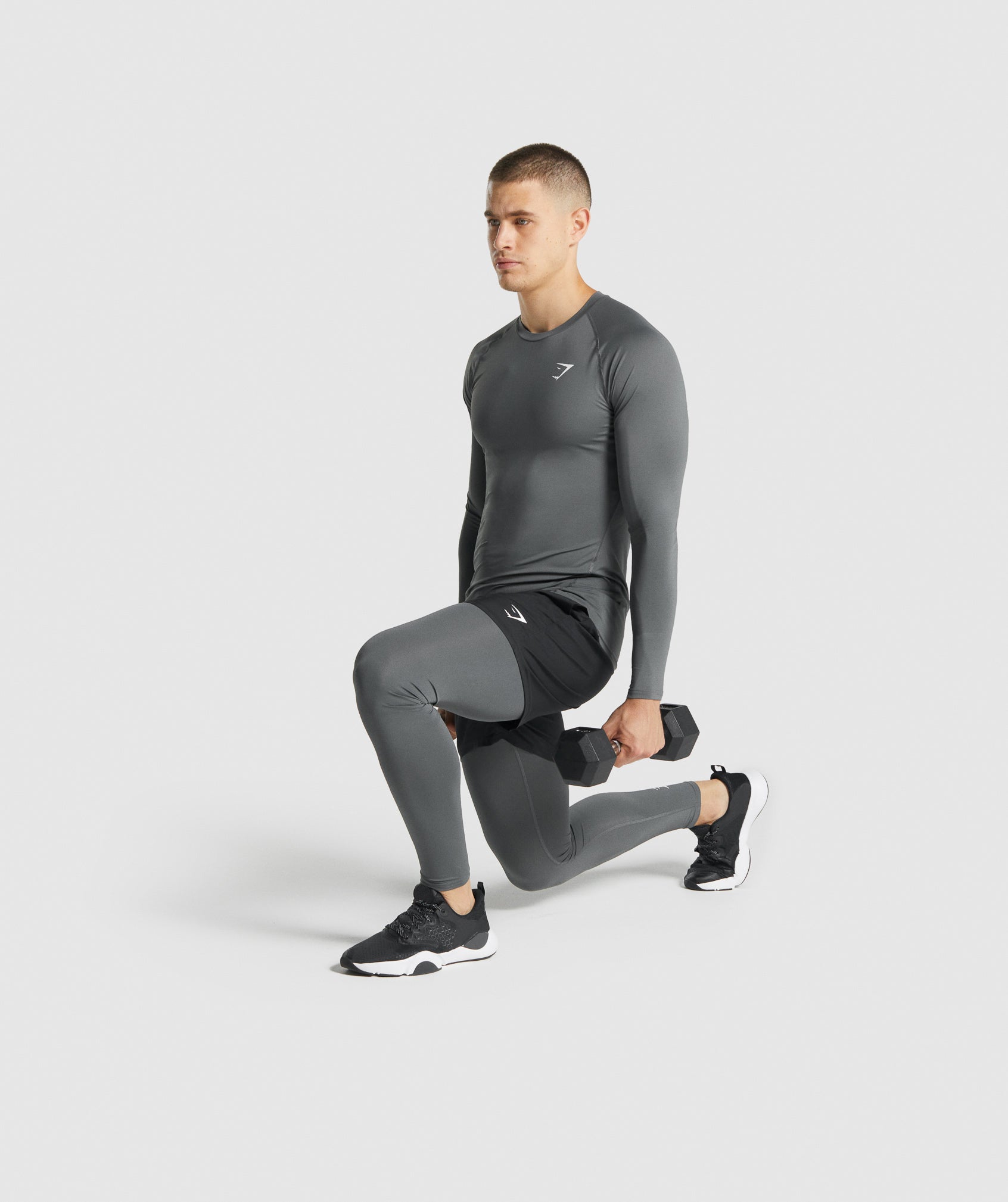 Grey Men's Gymshark Element Baselayer Leggings | GVBRDT-679