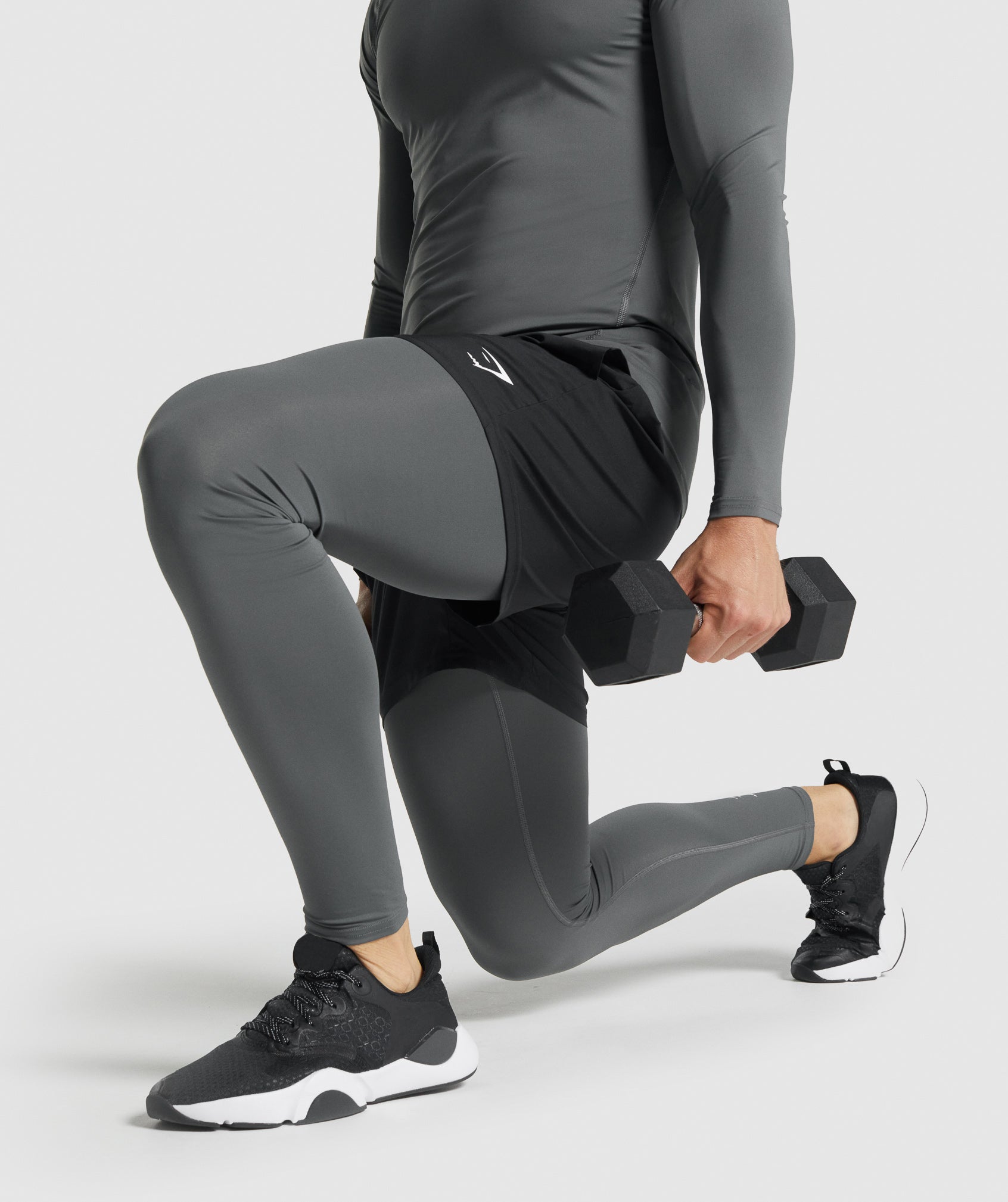 Grey Men's Gymshark Element Baselayer Leggings | GVBRDT-679