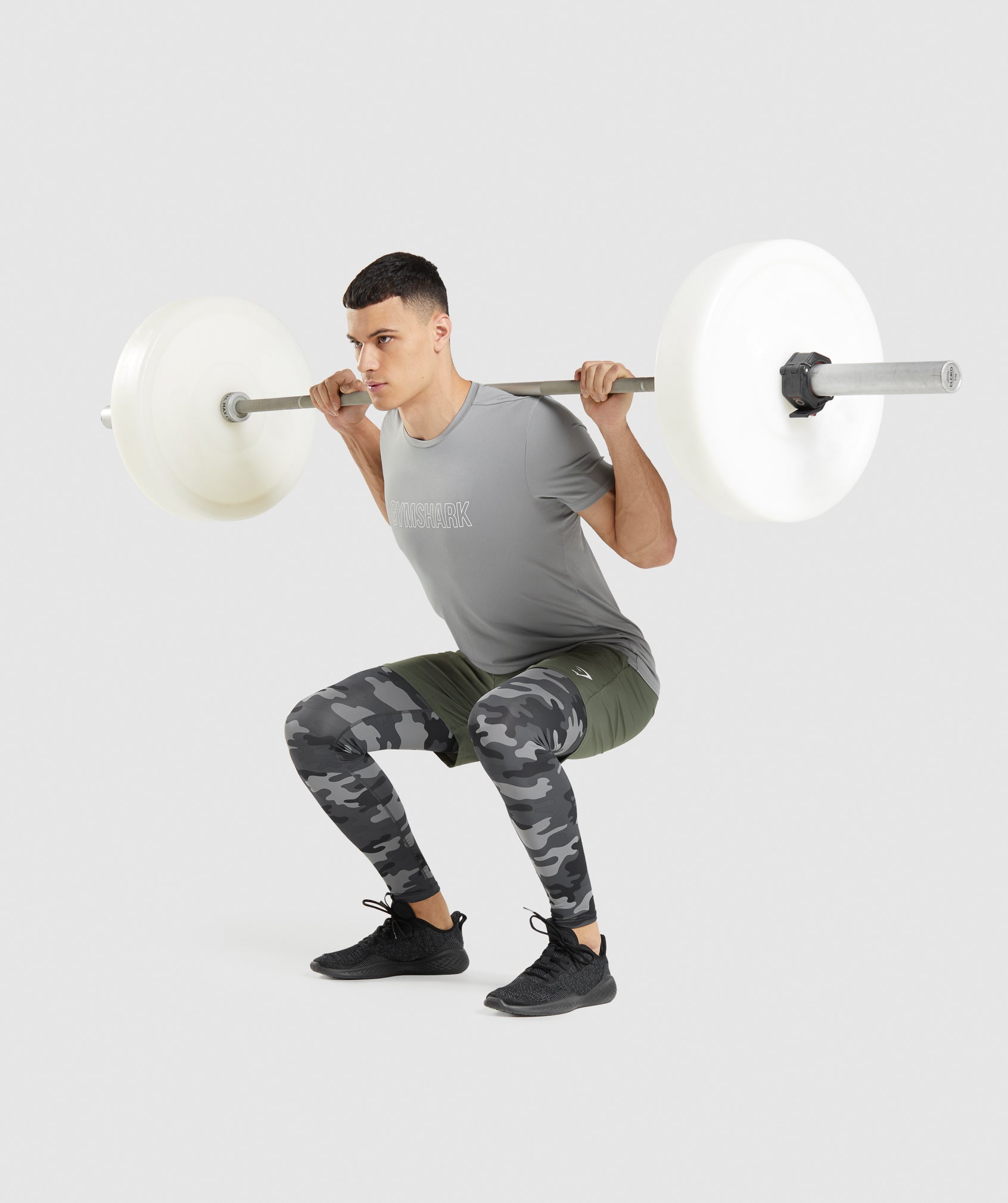 Grey Men's Gymshark Element Baselayer Leggings | HVZMXI-054