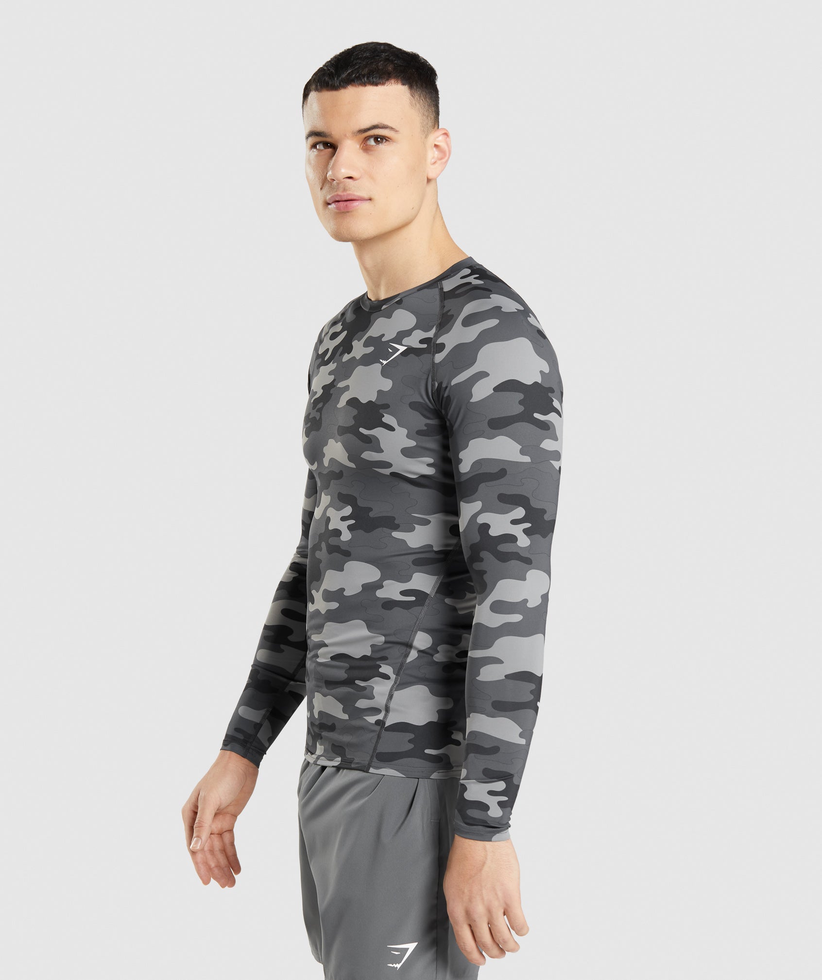 Grey Men's Gymshark Element Baselayer Long Sleeve Tops | SIBAMF-810