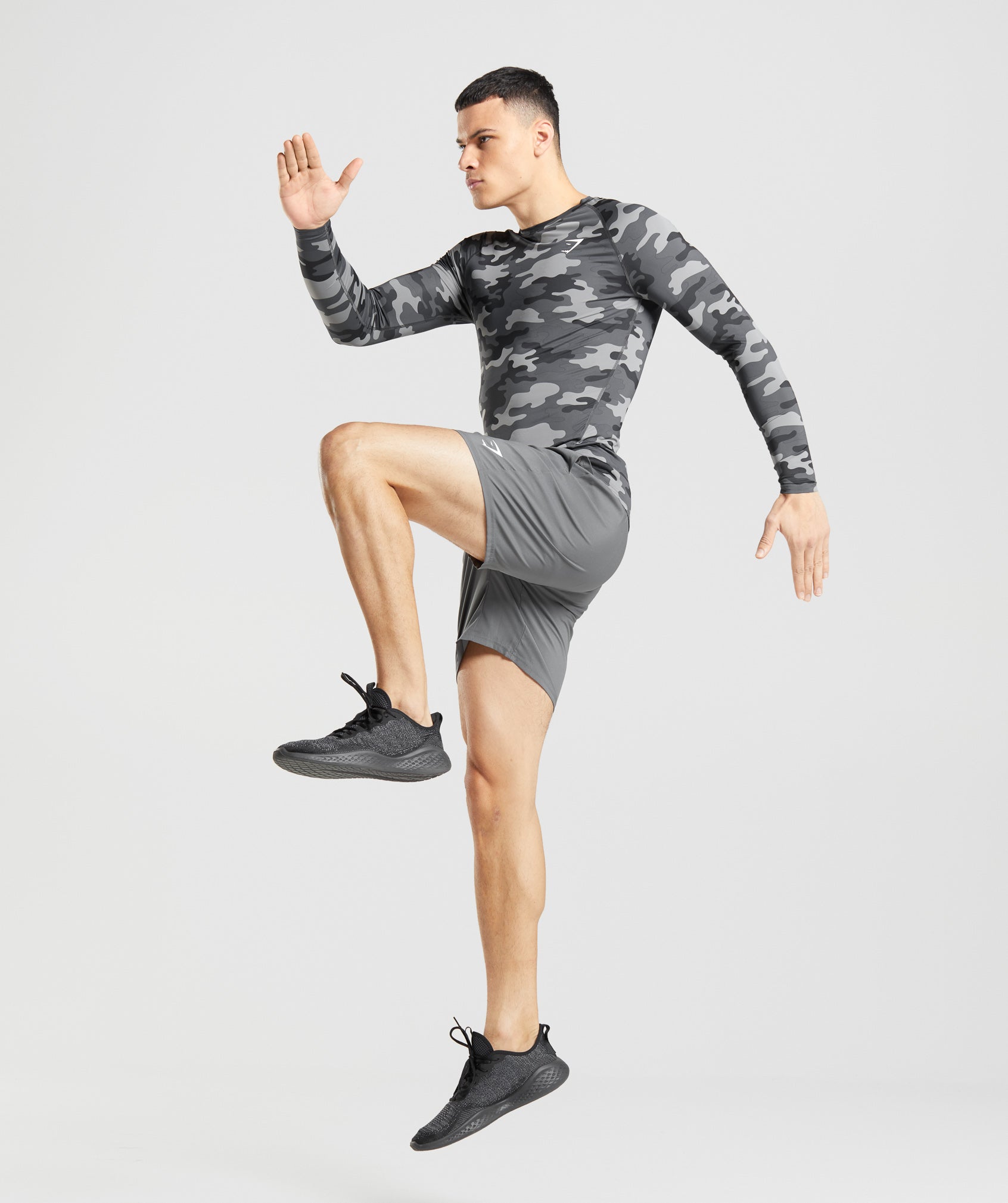 Grey Men's Gymshark Element Baselayer Long Sleeve Tops | SIBAMF-810