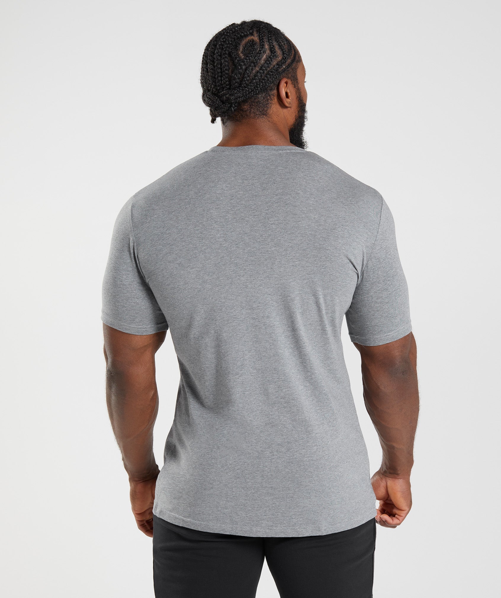 Grey Men's Gymshark Essential T Shirts | FHDQWJ-485