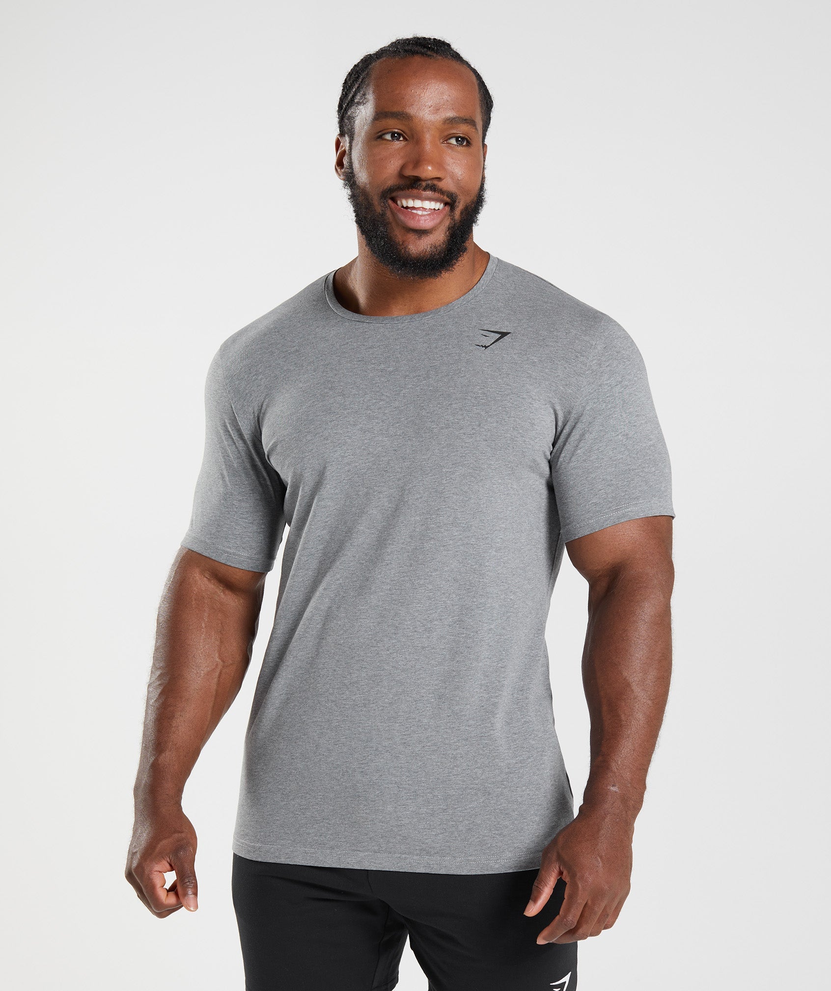 Grey Men\'s Gymshark Essential T Shirts | FHDQWJ-485