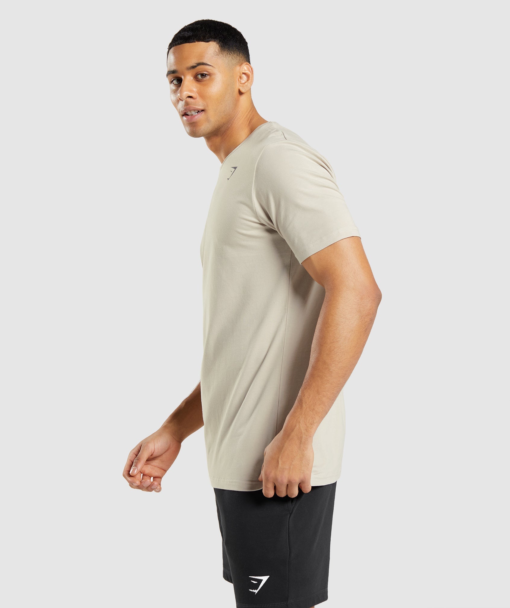 Grey Men's Gymshark Essential T Shirts | JHQAVB-894