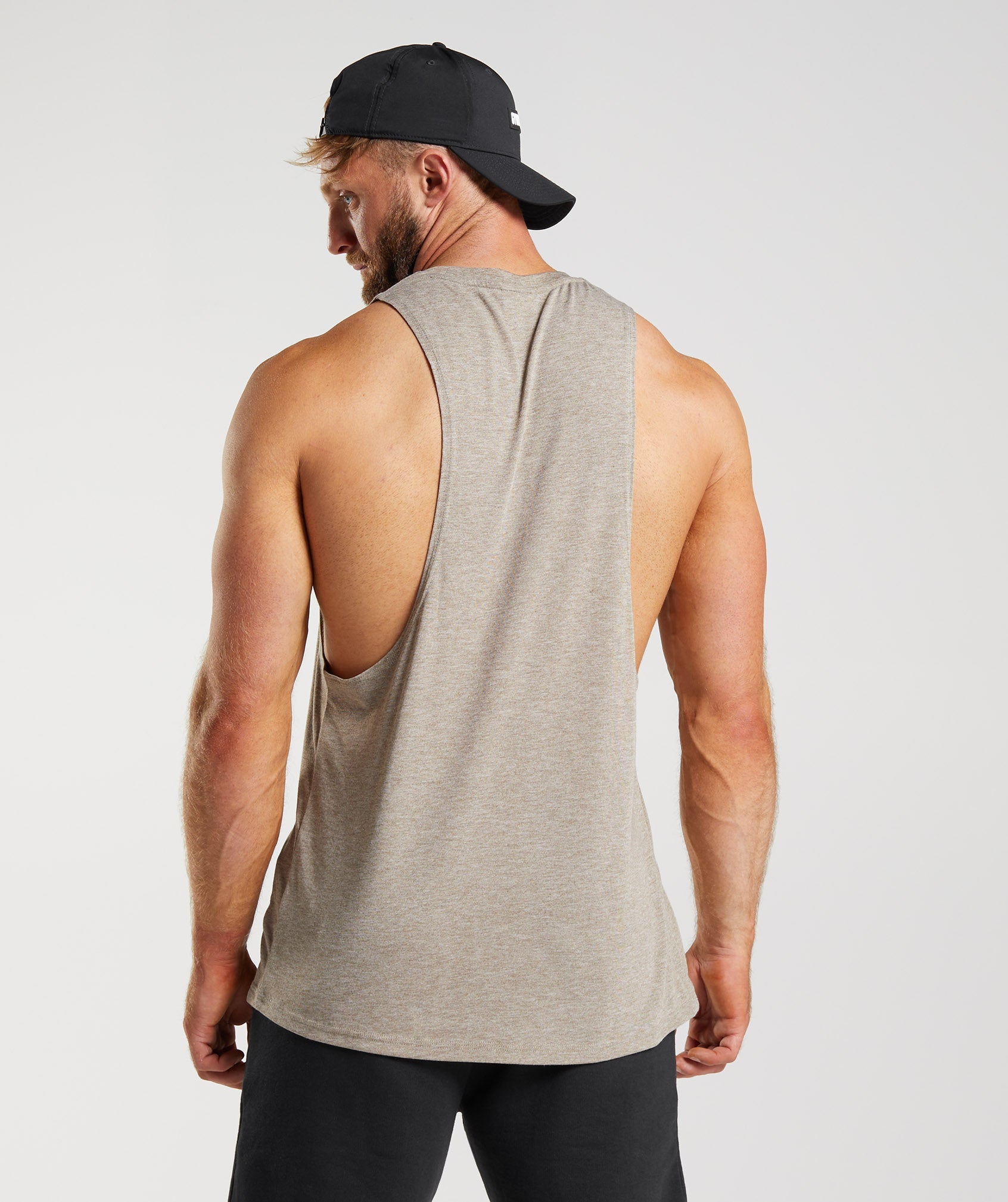 Grey Men's Gymshark Legacy Drop Arm Tanks | MOFSTE-326