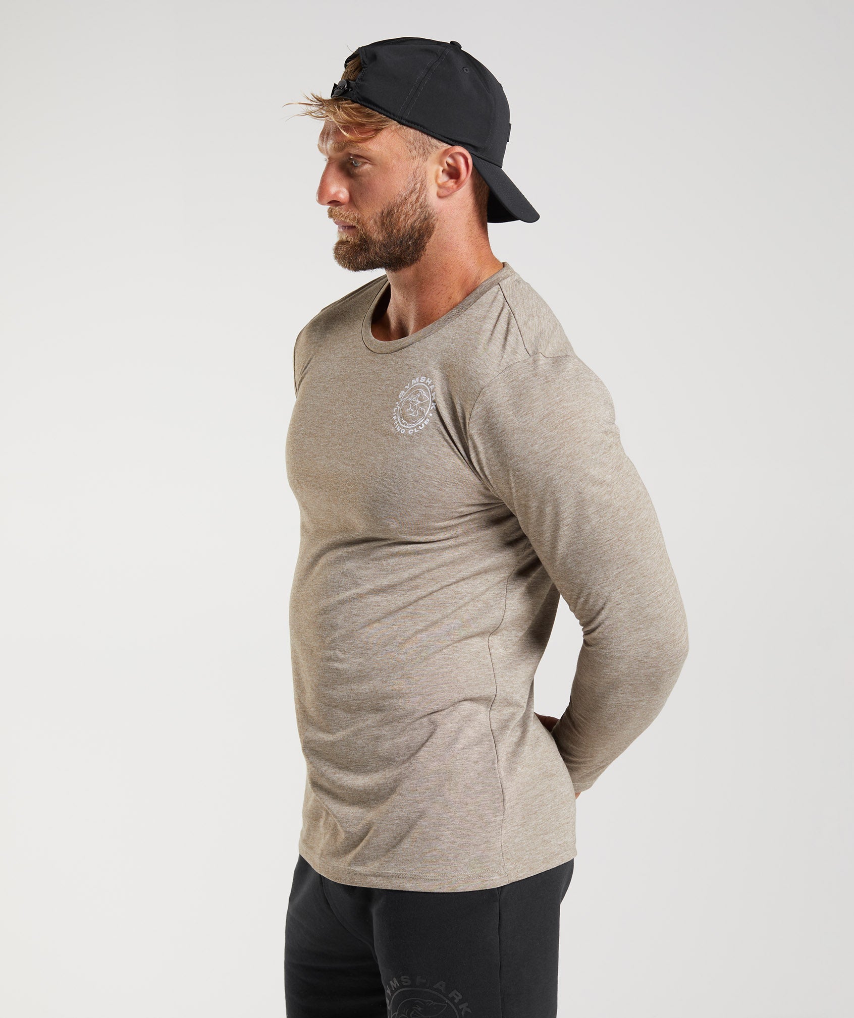 Grey Men's Gymshark Legacy Long Sleeve T Shirts | WJEILH-475