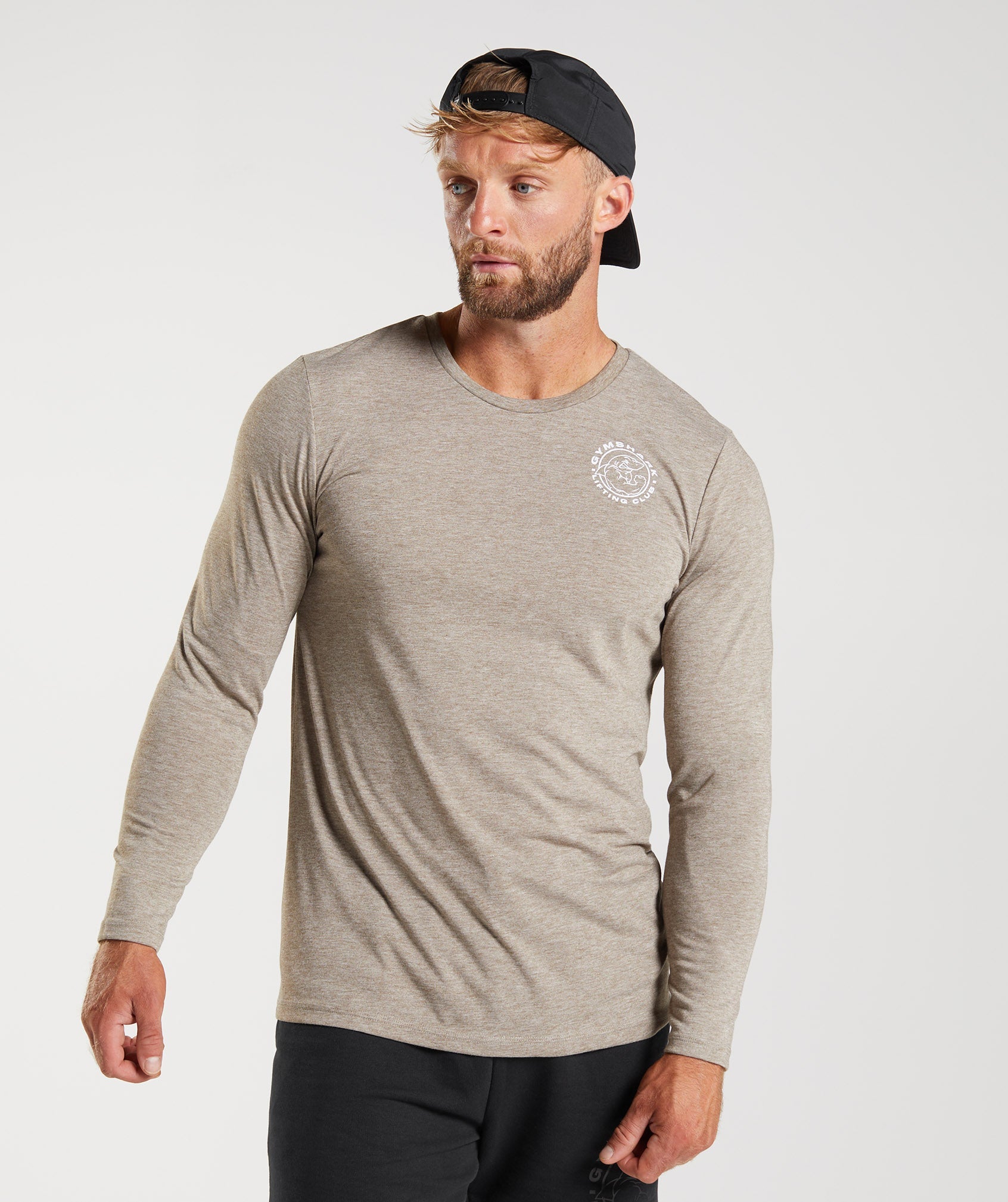 Grey Men\'s Gymshark Legacy Long Sleeve T Shirts | WJEILH-475