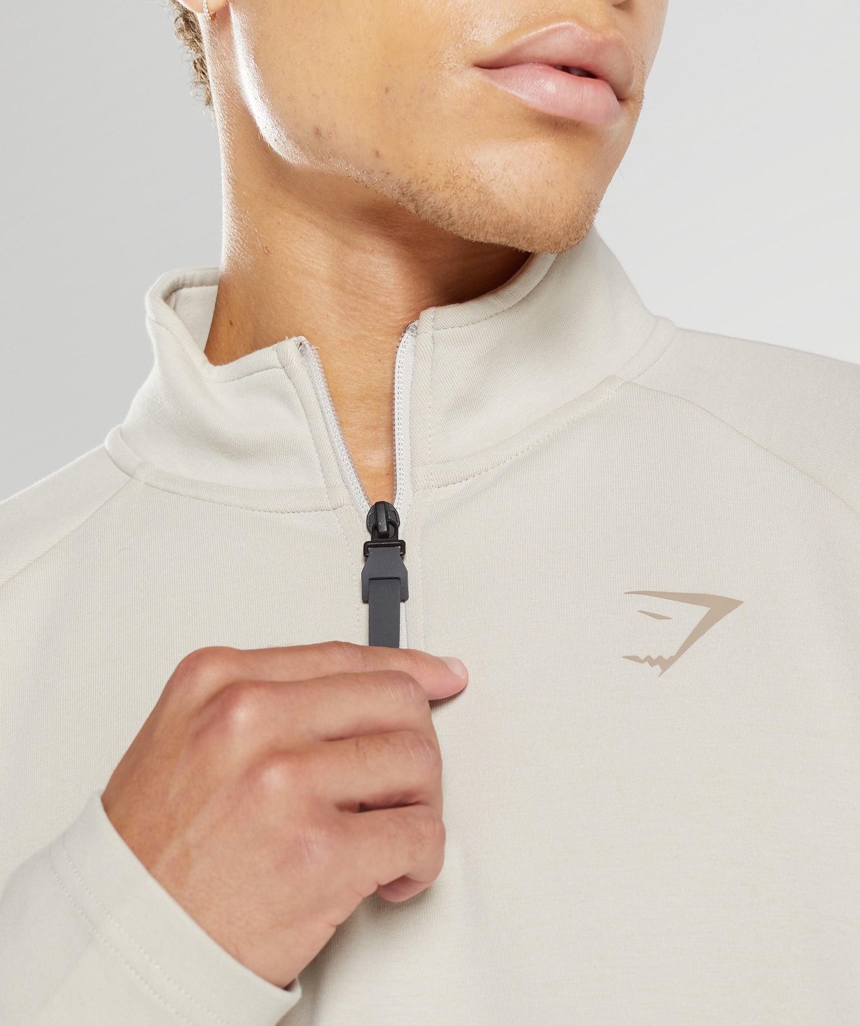 Grey Men's Gymshark Rest Day 1/4 Zip Tops | BQUVID-032