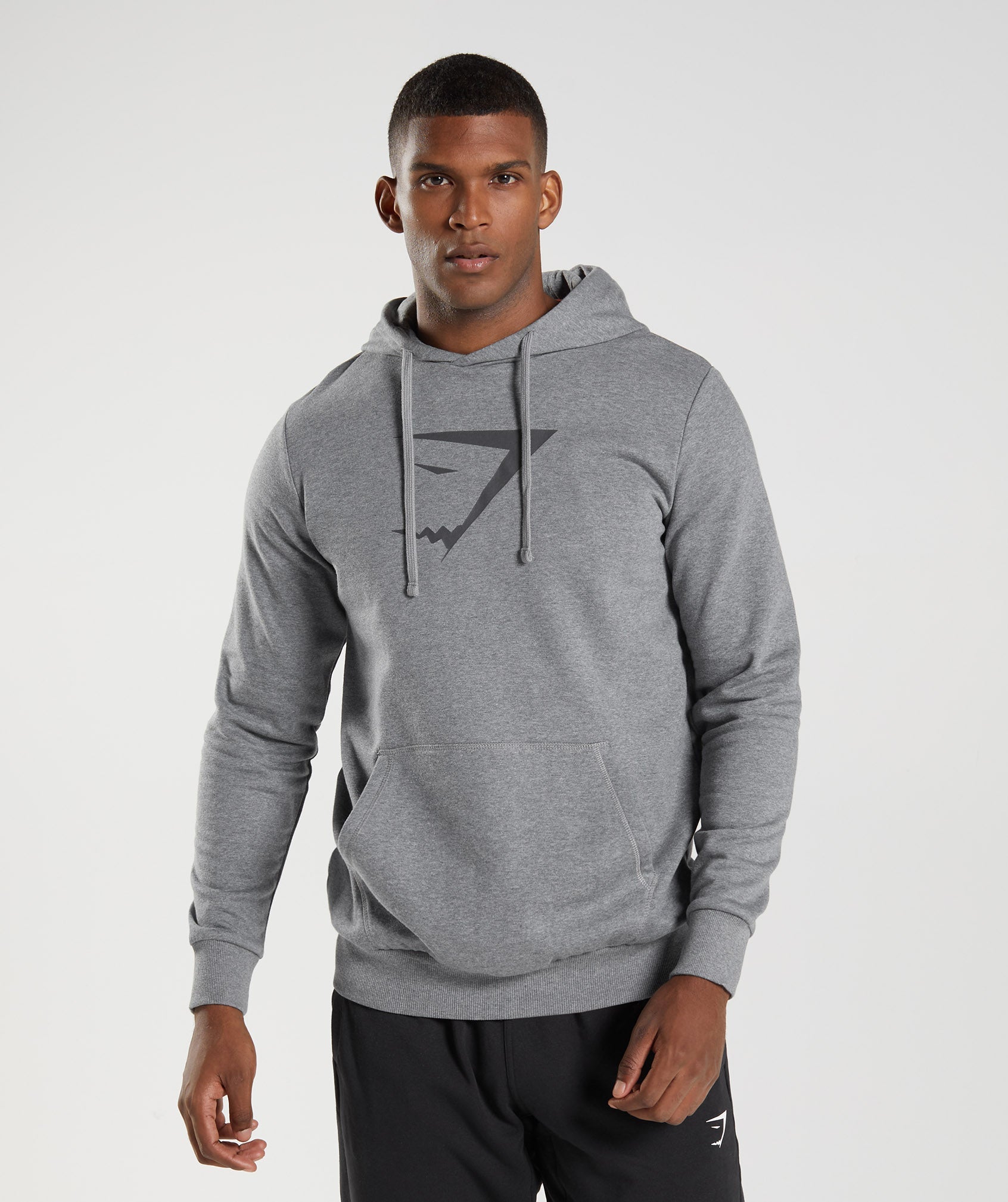 Grey Men\'s Gymshark Sharkhead Infill Hoodie | CKVDUE-672