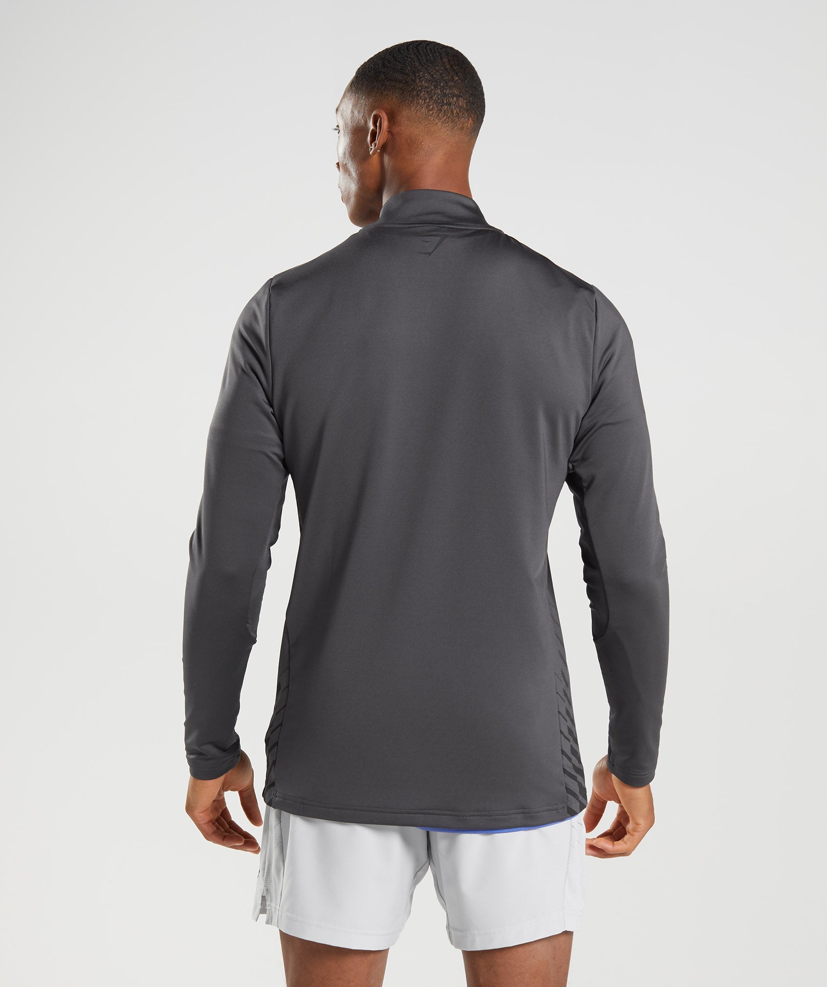 Grey Men's Gymshark Sport Stripe 1/4 Zip Tops | QSHNBK-632