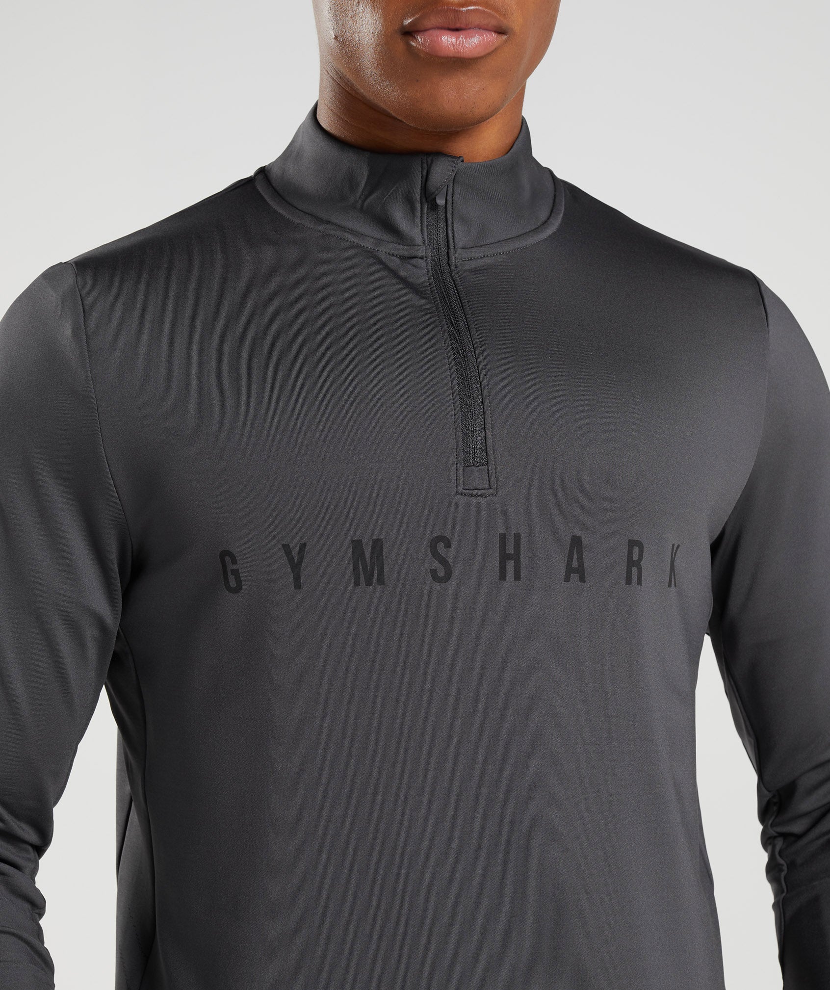 Grey Men's Gymshark Sport Stripe 1/4 Zip Tops | QSHNBK-632