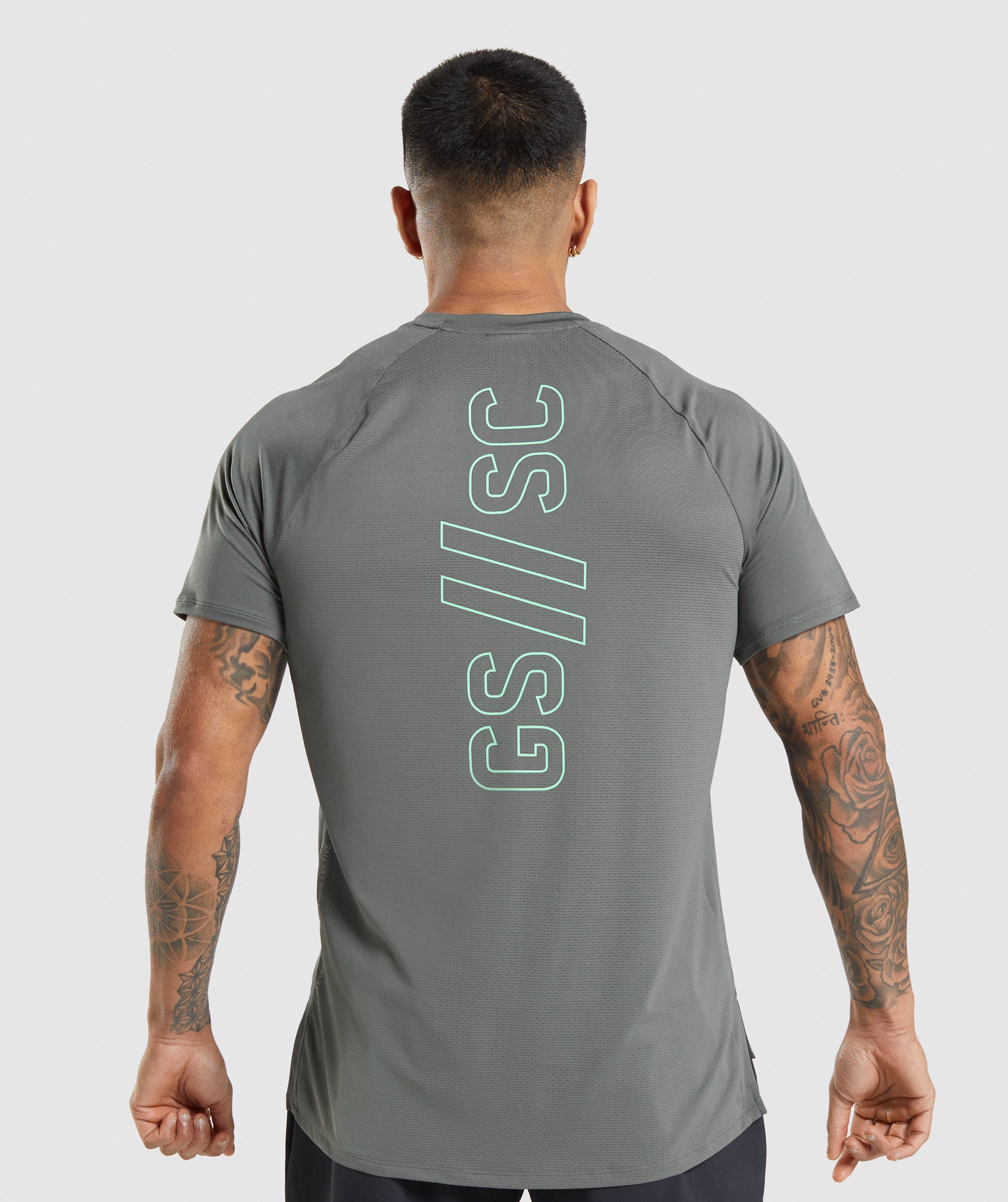 Grey Men\'s Gymshark Steve Cook T Shirts | FDHOBA-915