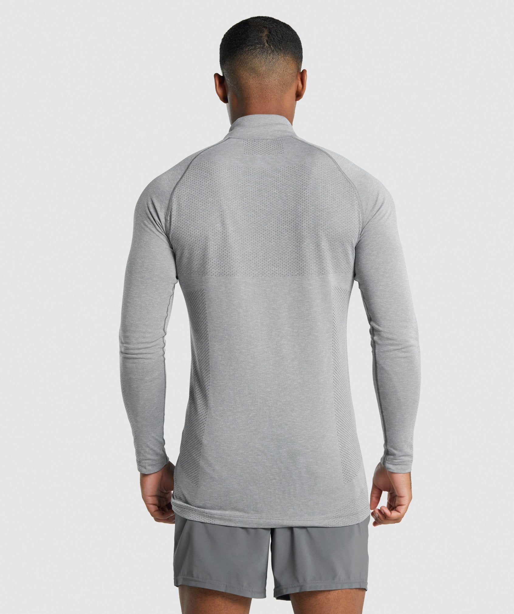 Grey Men's Gymshark Vital Light 1/4 Zip Tops | BRKAND-359