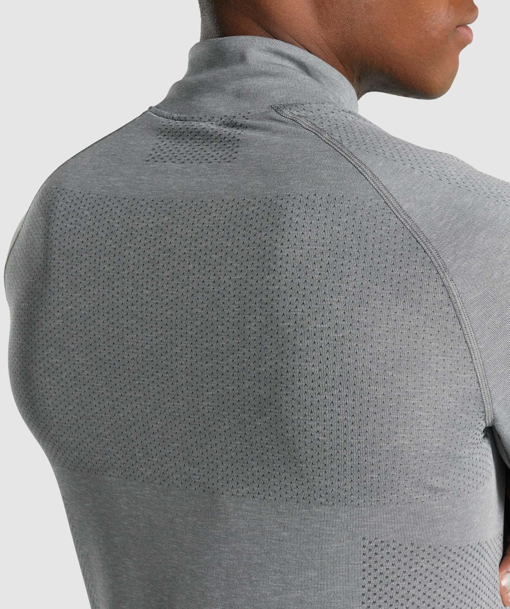 Grey Men's Gymshark Vital Light 1/4 Zip Tops | BRKAND-359