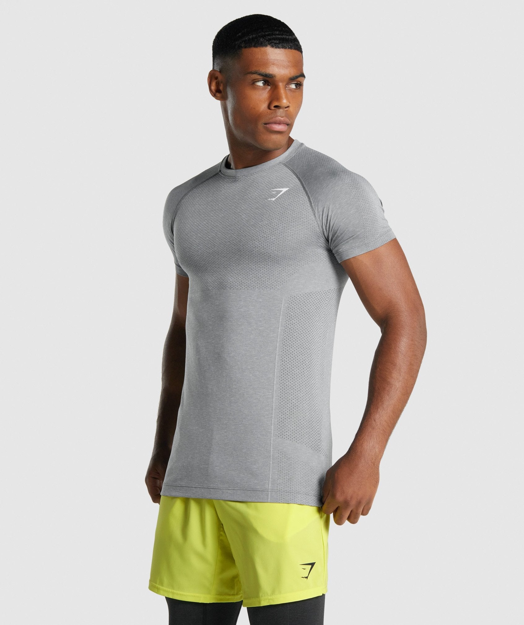 Grey Men's Gymshark Vital Light seamless T Shirts | IAYSRC-762