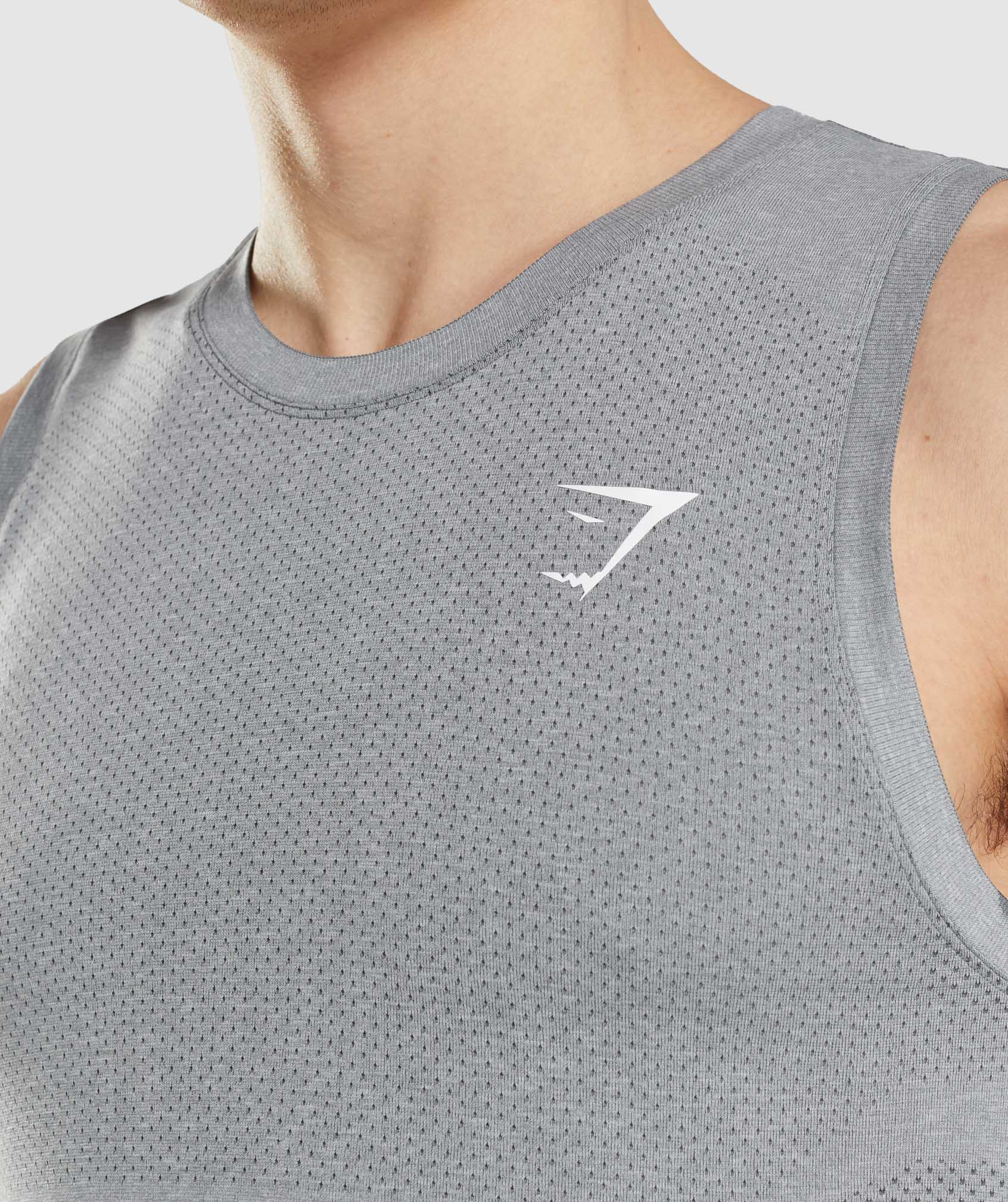 Grey Men's Gymshark Vital Seamless Light Tanks | IXAOBL-834