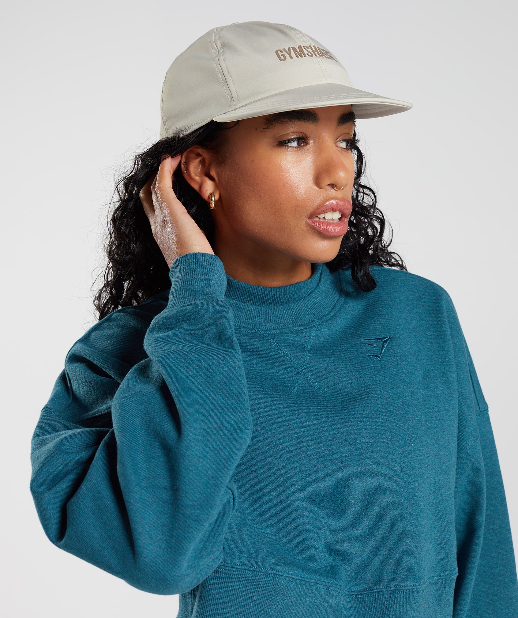 Grey Women's Gymshark Flat Peak Hats | BDSWJI-420