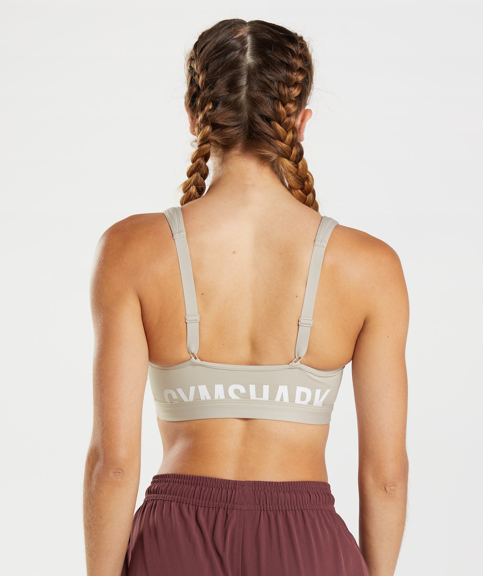 Grey Women's Gymshark Fraction Sports Bra | KLNRIG-014