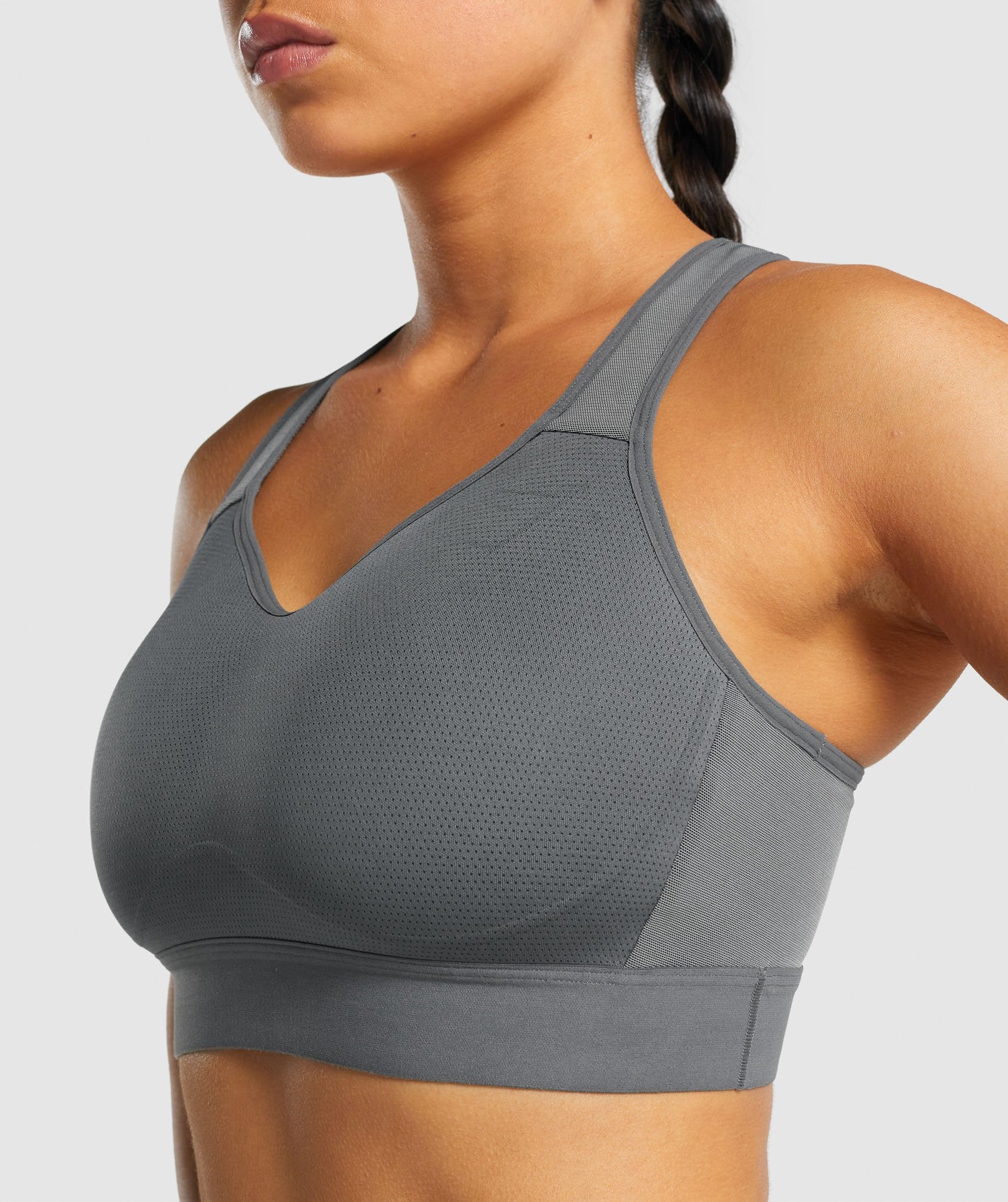 Grey Women's Gymshark Lightweight High Support Sports Bra | CSNHYM-342