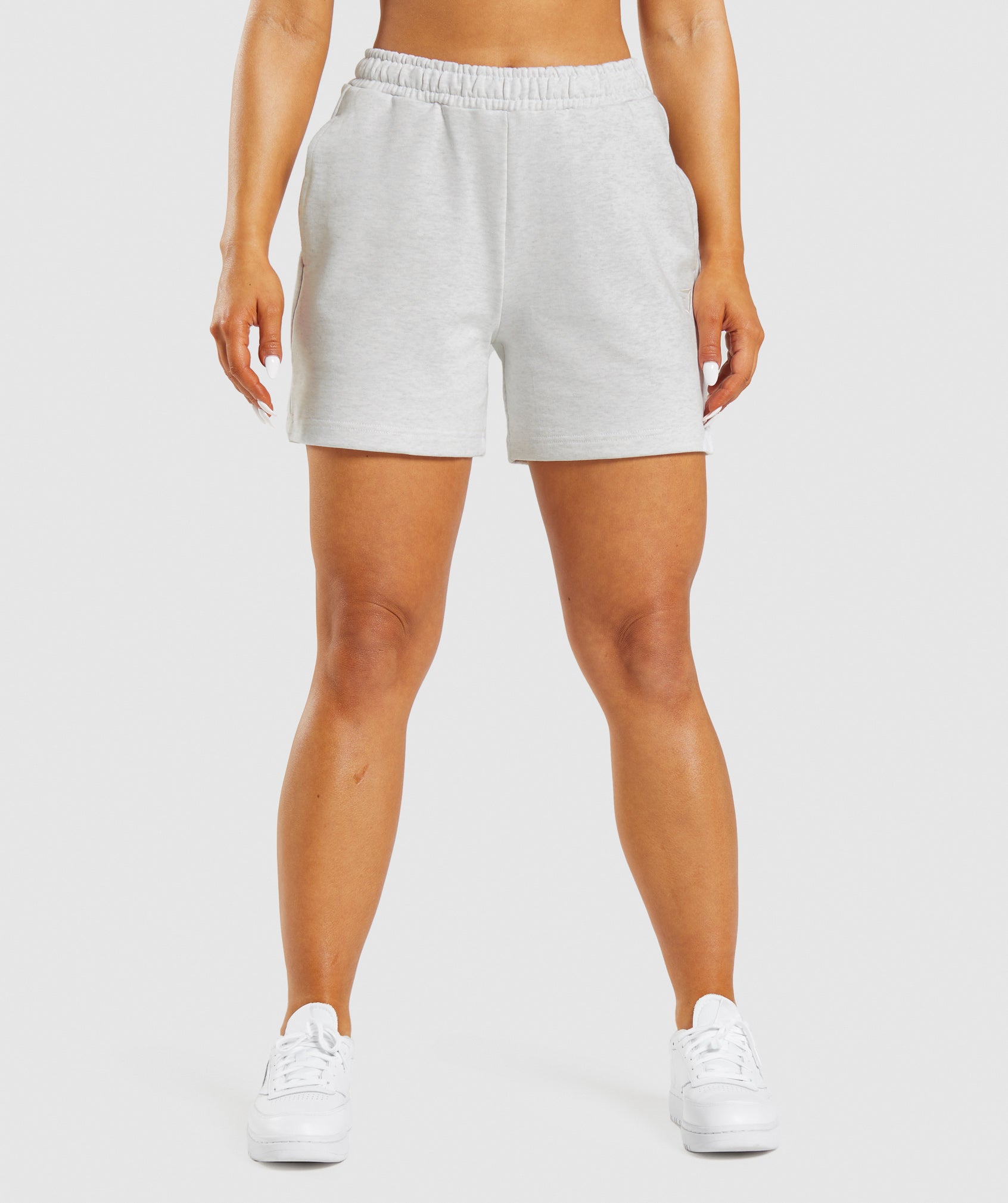 Grey Women\'s Gymshark Rest Day Sweats Shorts | OPEQWK-507