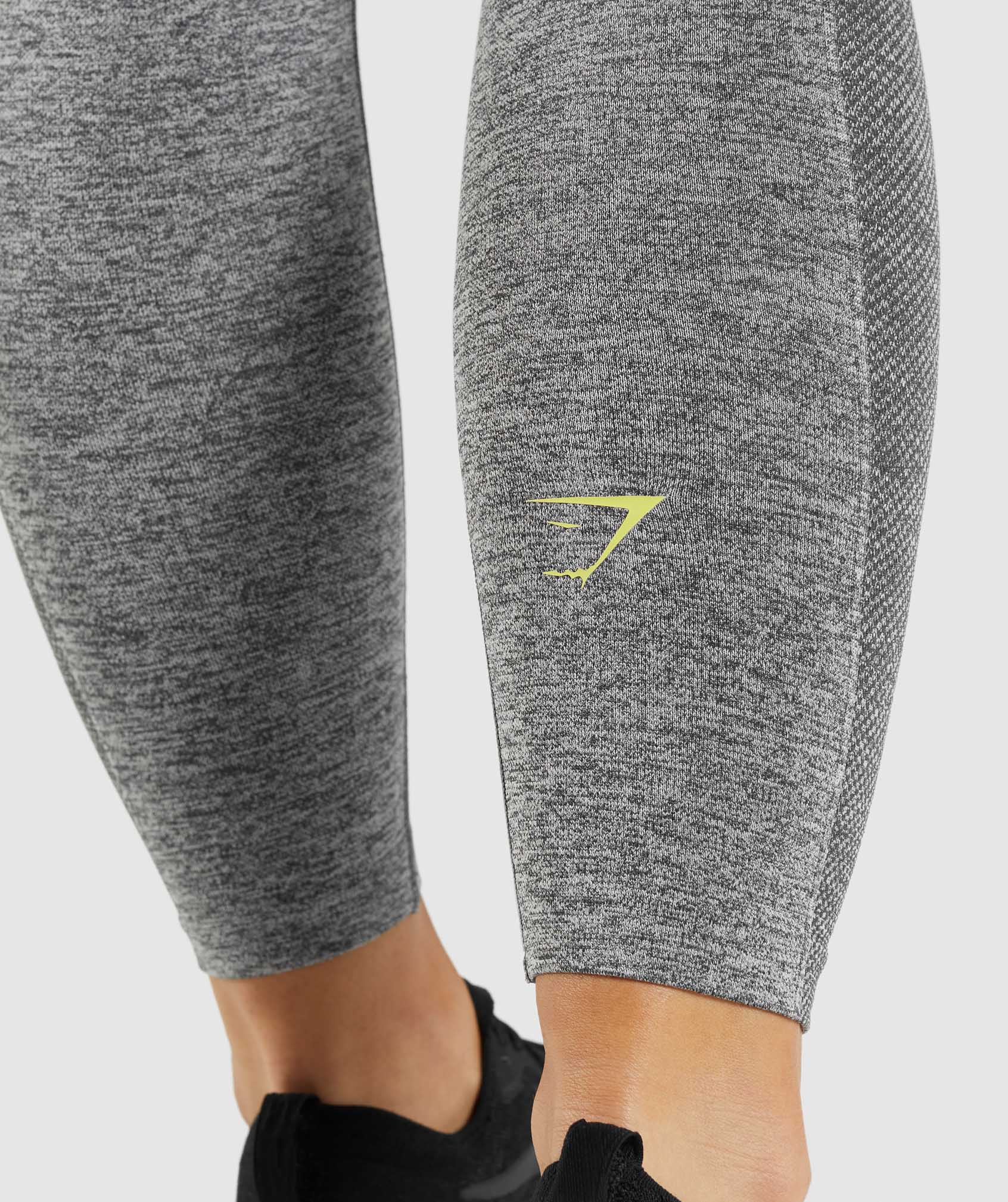 Grey / Yellow Women's Gymshark Flex Low Rise Leggings | IWSZMR-145