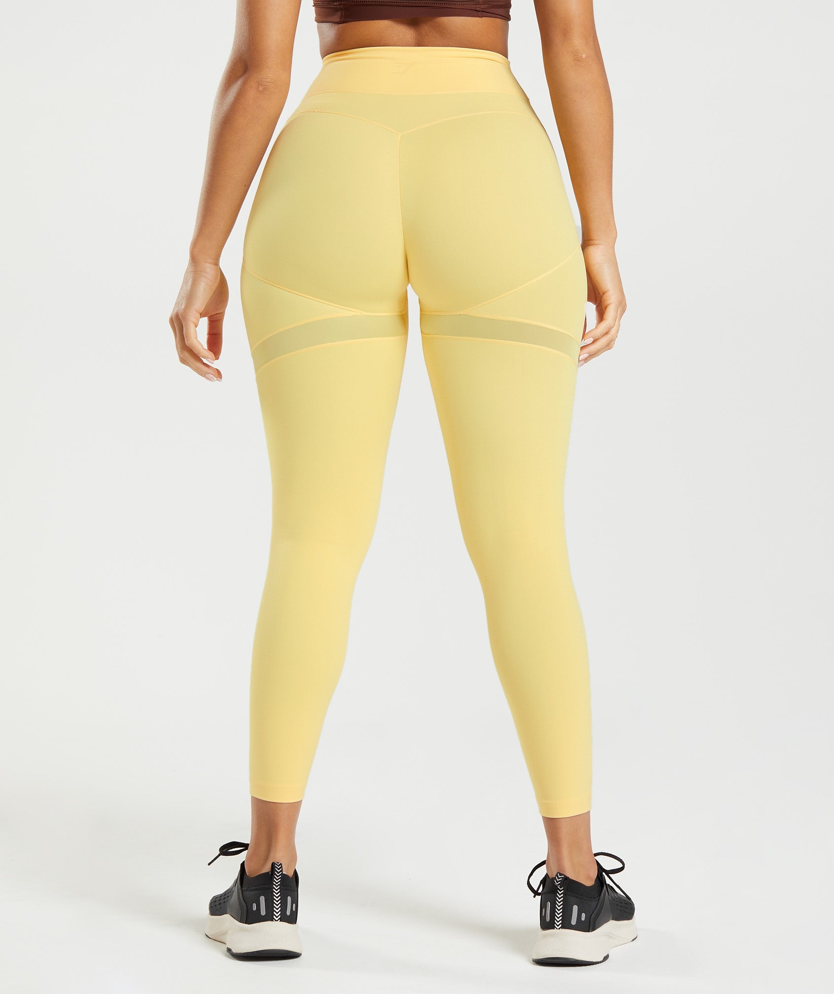 Lemon Women's Gymshark Whitney Mesh Leggings | GZXDMP-689