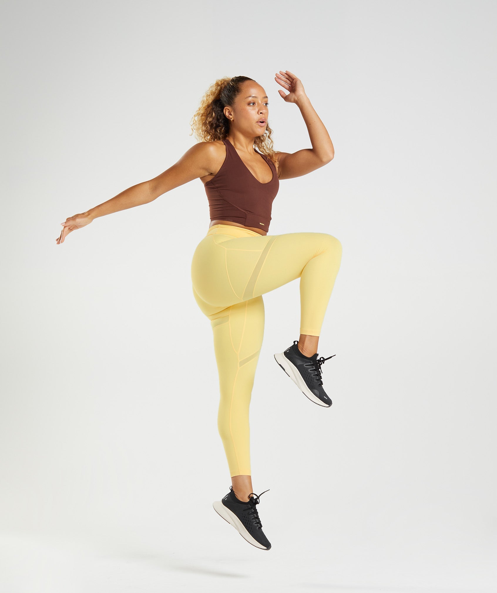 Lemon Women's Gymshark Whitney Mesh Leggings | GZXDMP-689