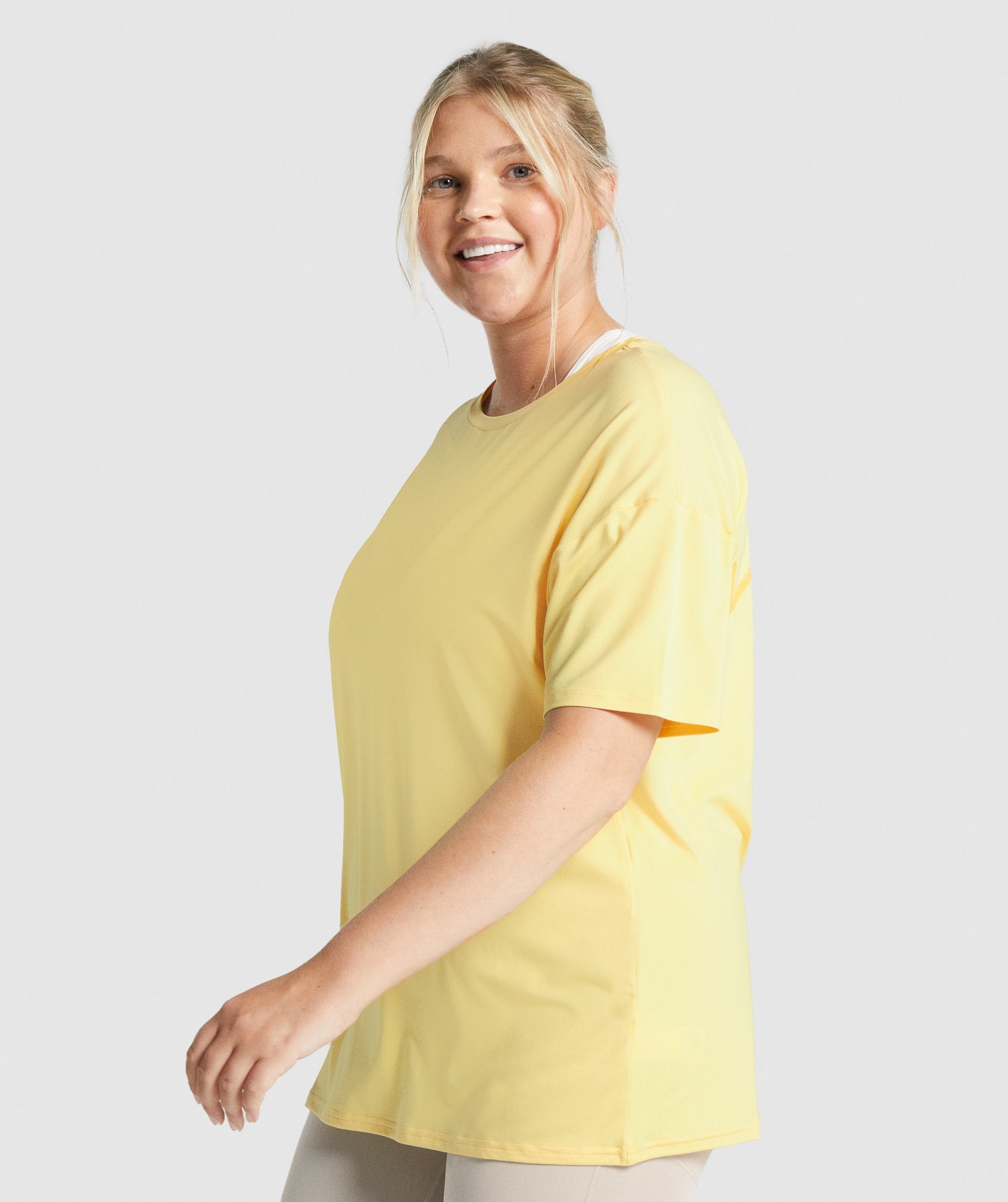 Lemon Women's Gymshark Whitney Oversized T Shirts | FXEGQS-602