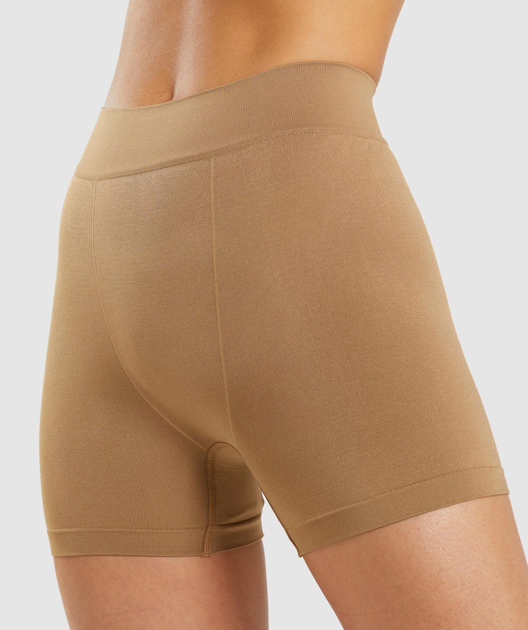 Light Brown Women's Gymshark Seamless Boxers Underwear | ODJBNC-649