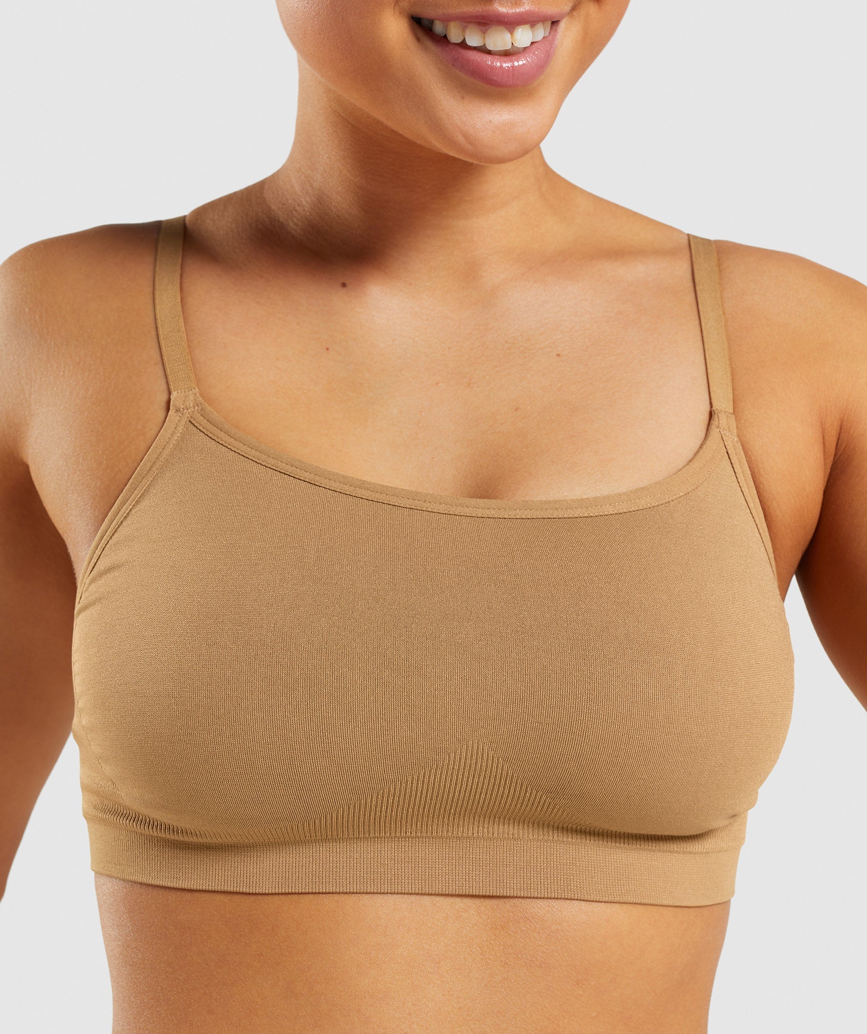 Light Brown Women's Gymshark Seamless Scoop Neck Underwear | AYXRQM-590