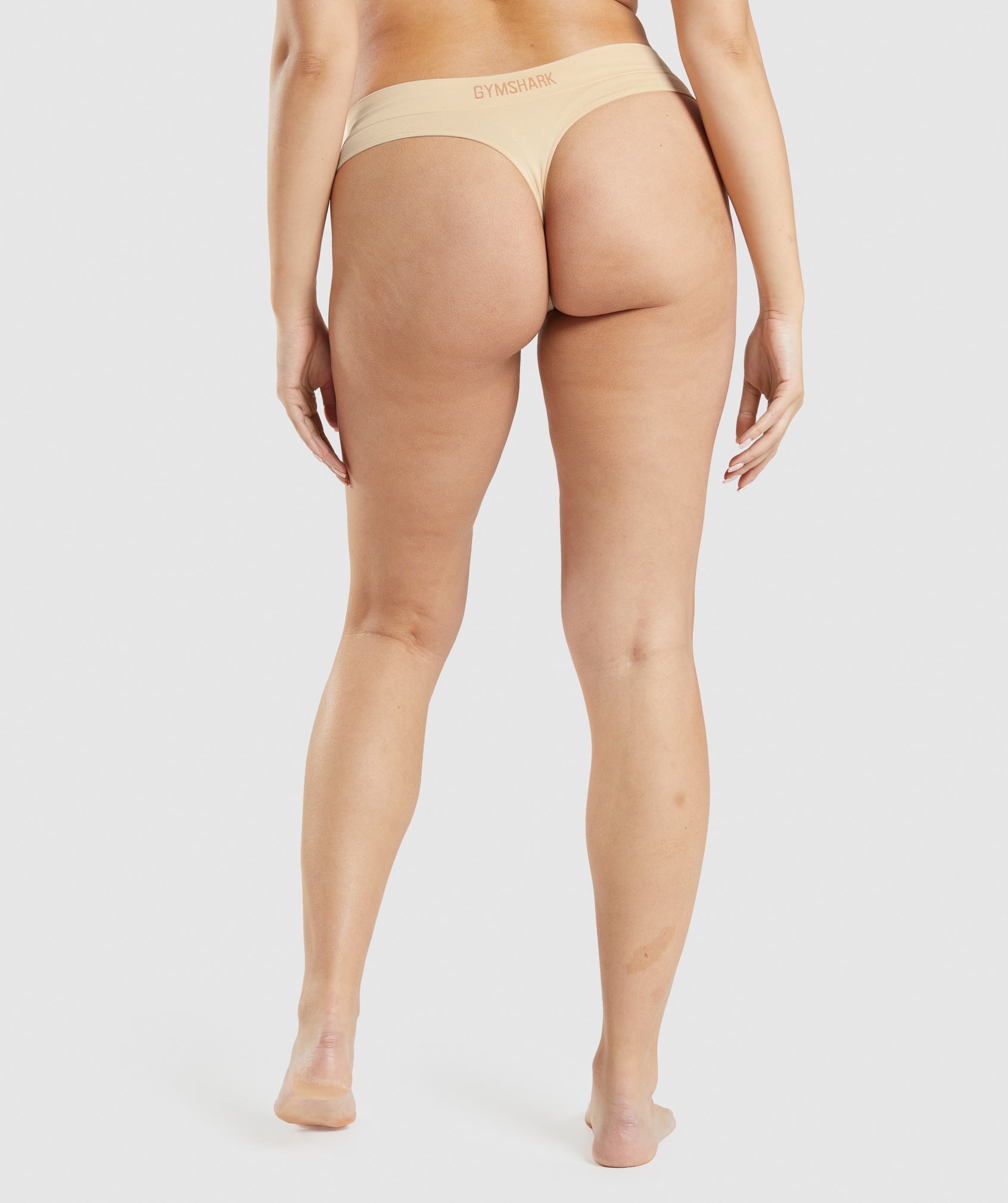 Light Brown Women's Gymshark Seamless Thong Underwear | DUQIRP-659