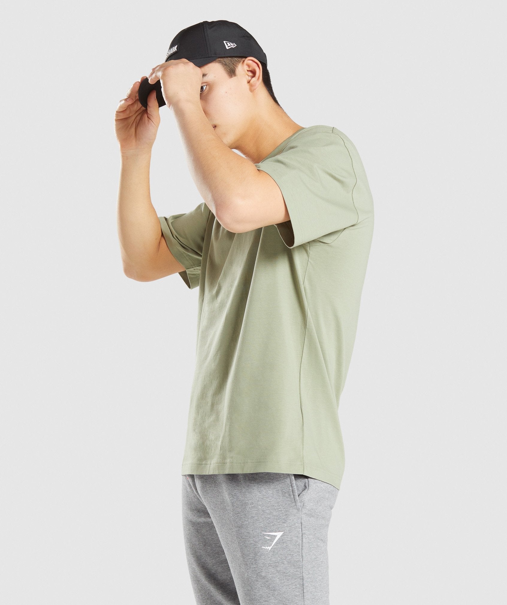 Light Green Men's Gymshark Essential Oversized T Shirts | VBCJRX-067