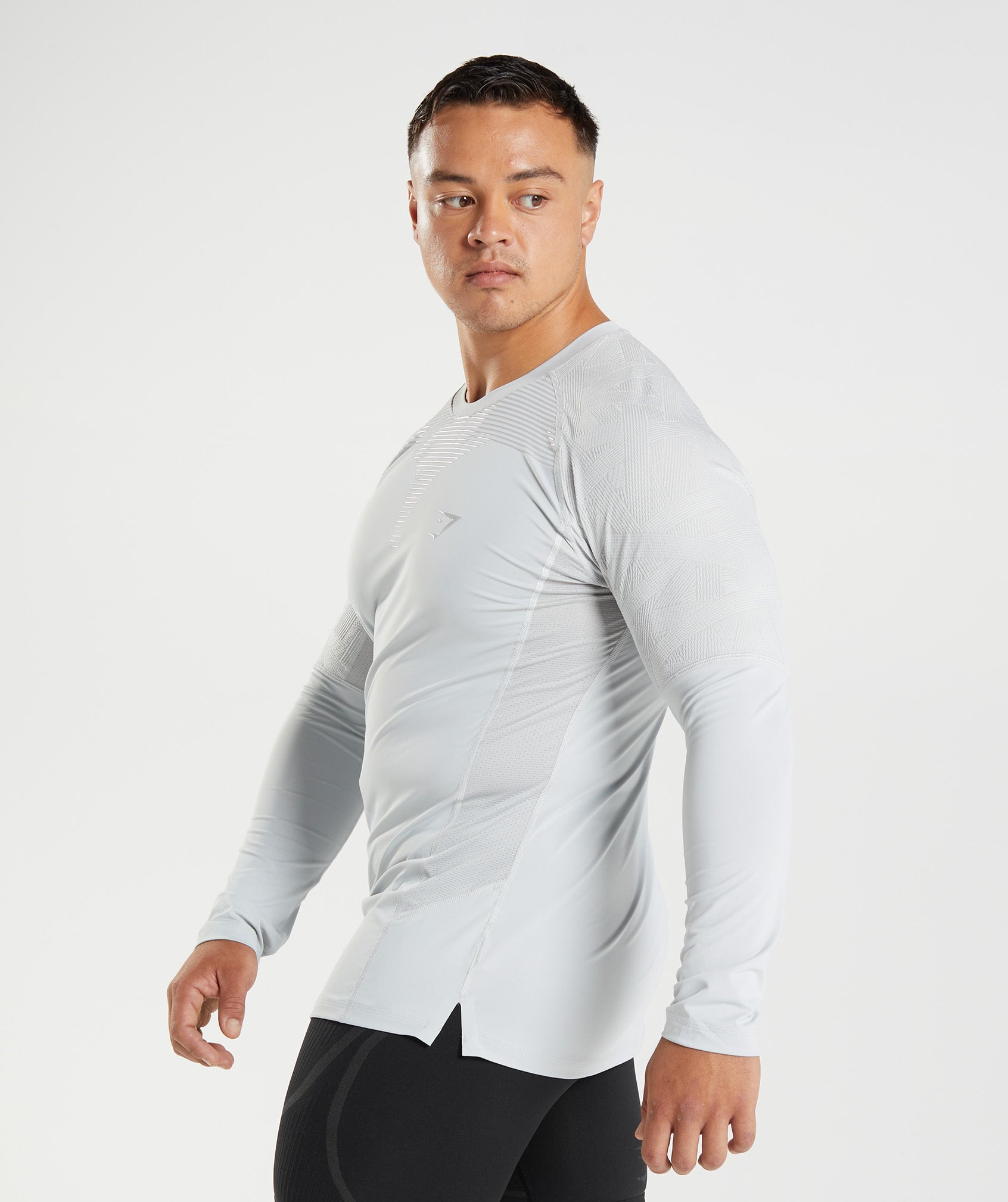 Light Grey Men's Gymshark 315 Long Sleeve T Shirts | QWLKCM-607