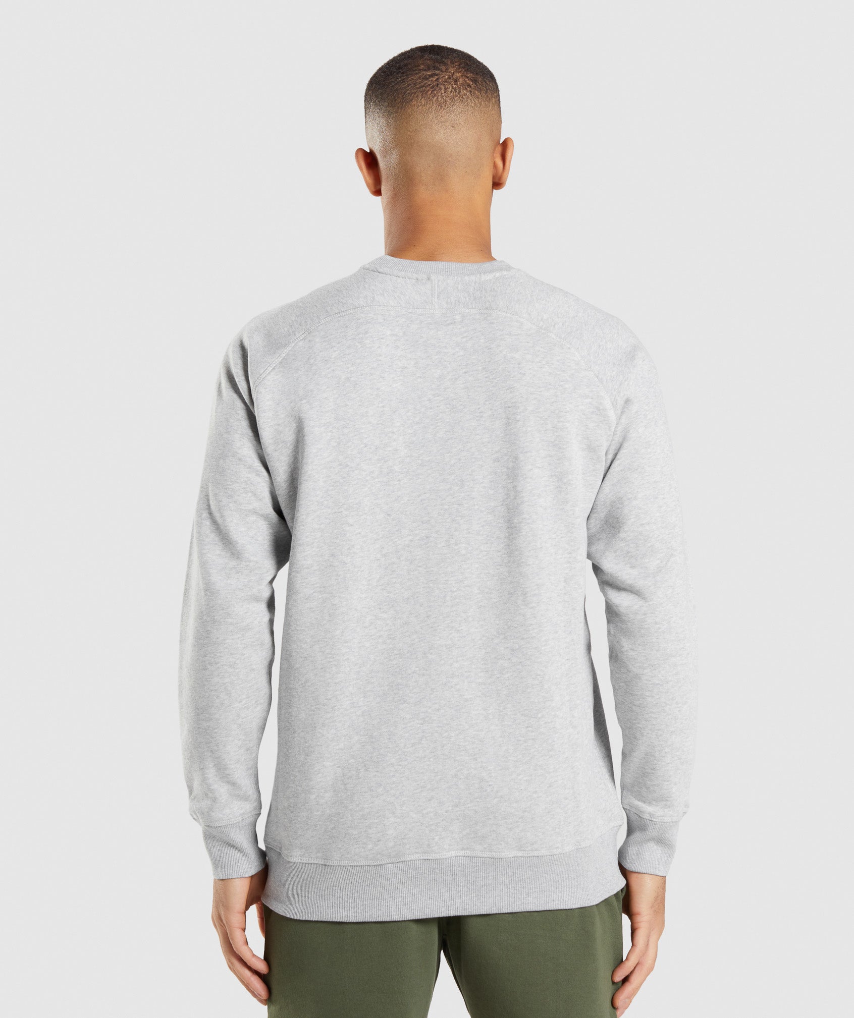 Light Grey Men's Gymshark Apollo Crew Sweatshirts | LFESVI-965